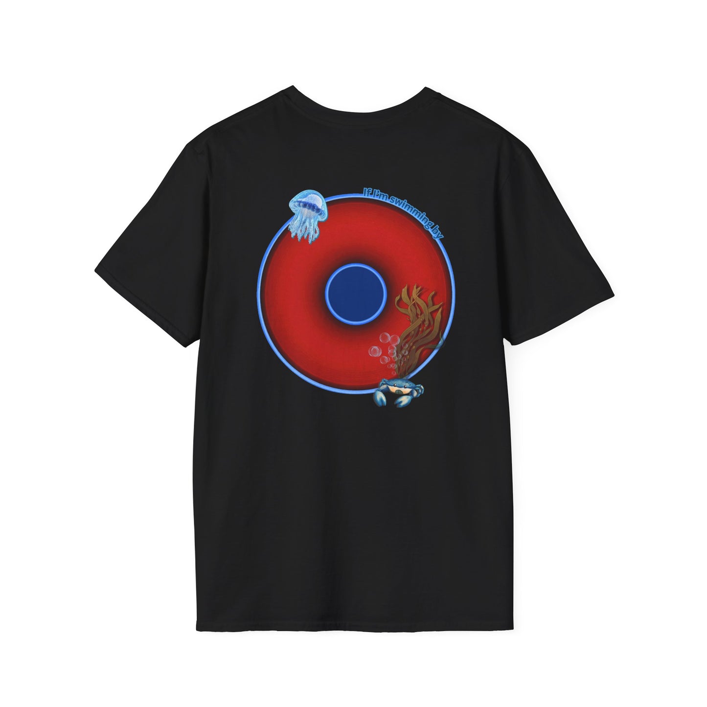 Classic Donut Tee - Unisex Soft-Style - "The Swimmer's Donut" - plump red donut