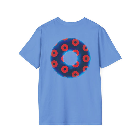 Plain Donuts/Unisex Soft-Style - "Plain Blimpy Paradoxical Donuts" - royal blue/bright red donuts