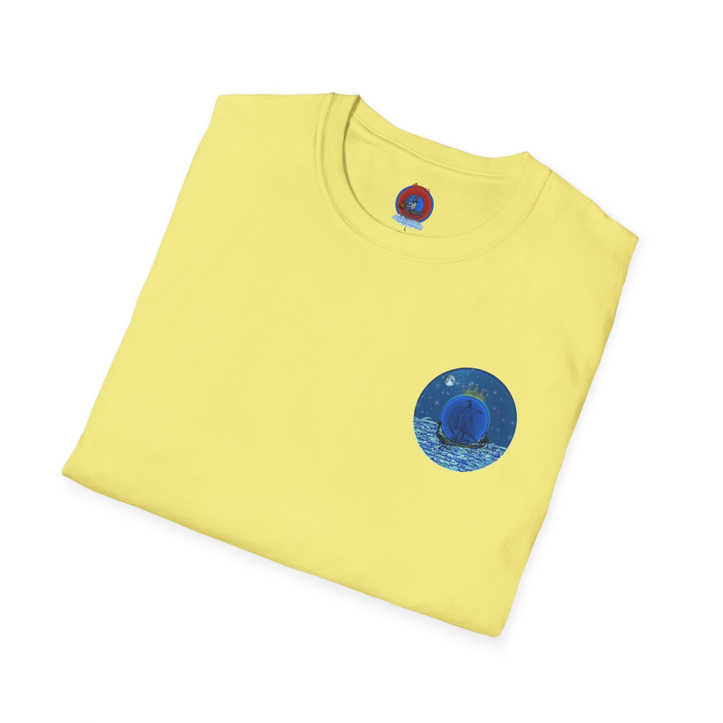 Classic Donut Tee - Unisex Soft-Style - "Stately Donut of the Prince" - series 1.0  - blue donut