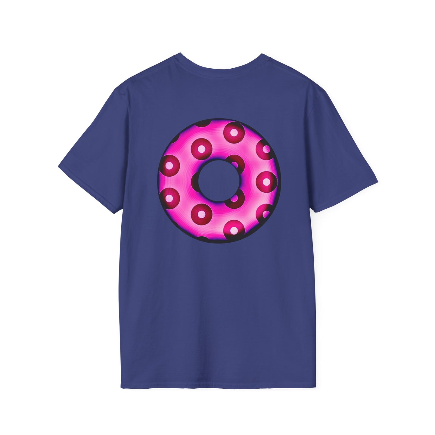 Plain Donuts/Unisex Soft-Style - "Plain Blimpy Paradoxical Donuts" - bright magenta/red donuts