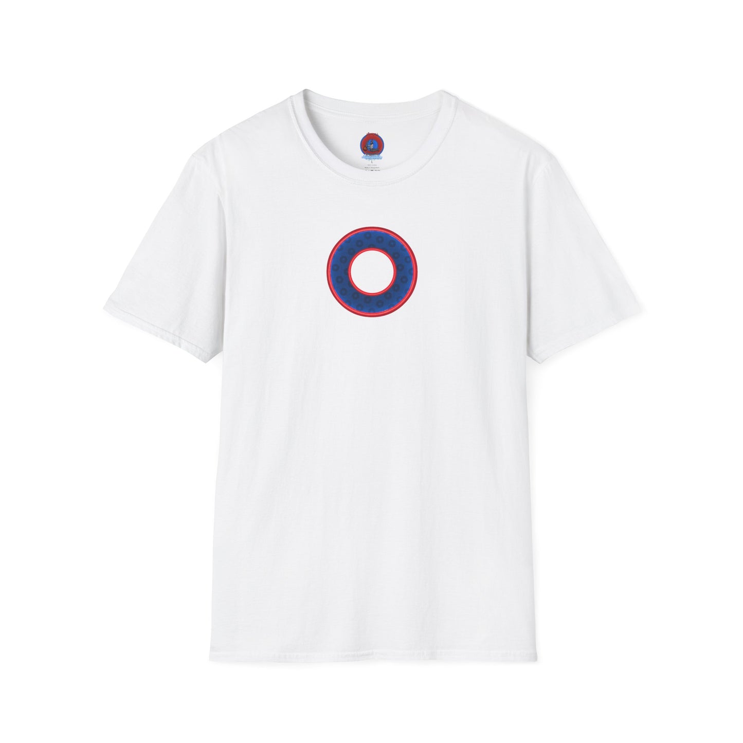 Plain Donuts/Unisex Soft-Style - "Plain Wide Mouthed Paradoxical Donuts" - dark blue/red donuts
