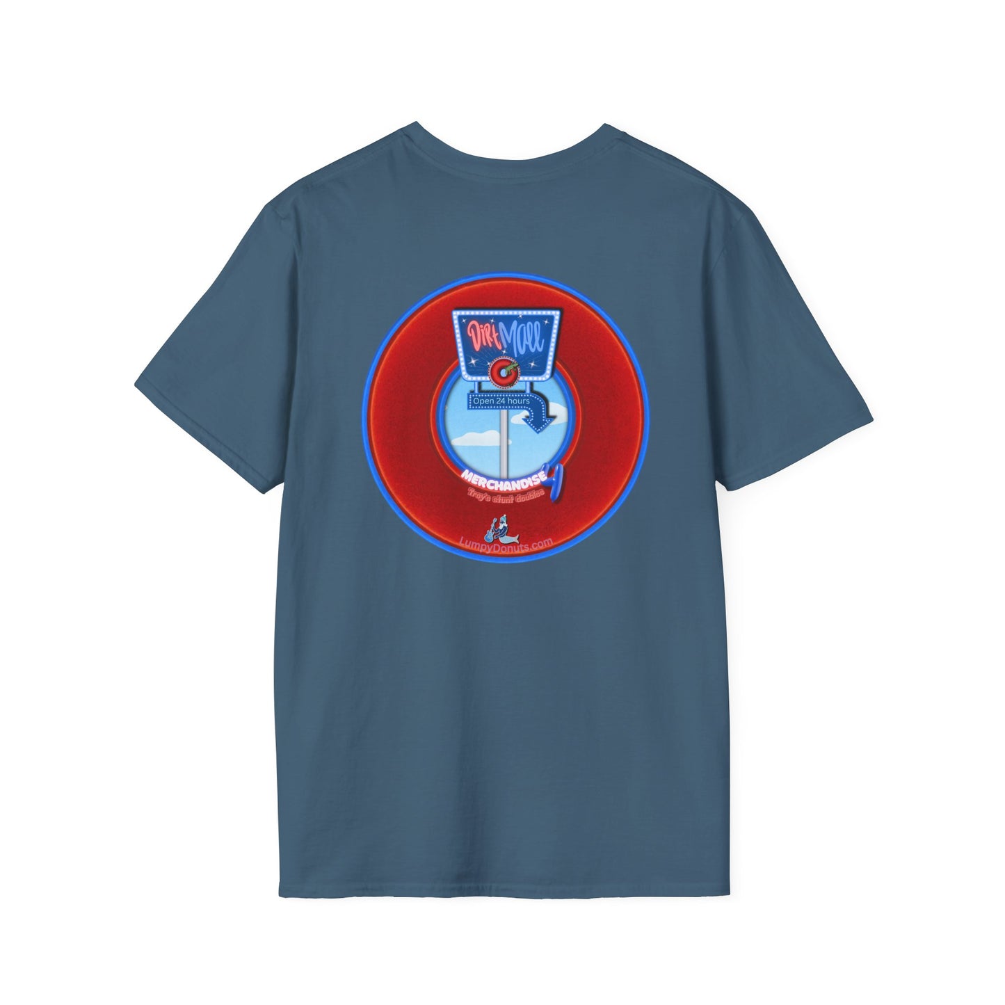 Classic Donut Tee - Unisex Soft-Style - "3rd Nipple Donut Tee" - vivid red dirt mall donut