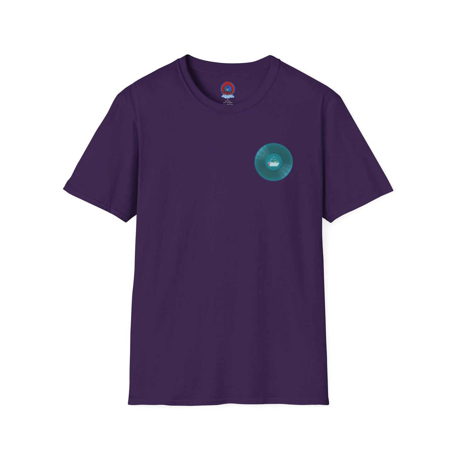 Classic Donut Tee - Unisex Soft-Style - "Bathtub Fun" - dark aquamarine donut