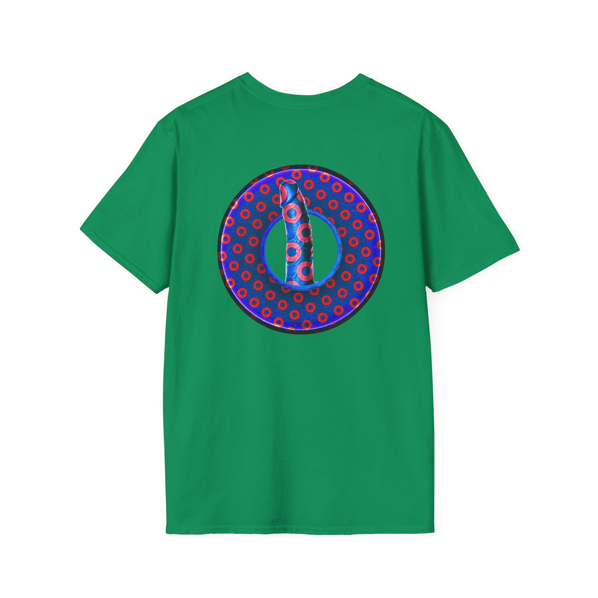 Classic Donut Tee - Unisex Soft-Style - "Sir Richard's Phamous Donut" - series 1.0  - variant 3 - red/blue paradox donut