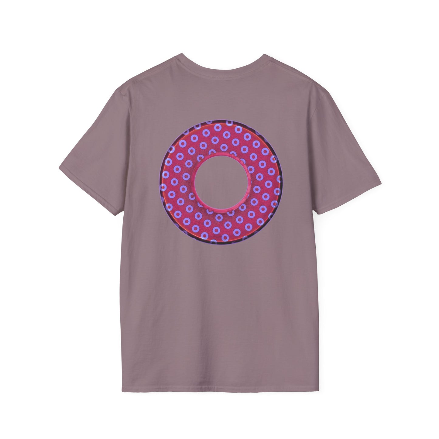 Plain Donuts/Unisex Soft-Style - "Plain Electric Paradoxical Donuts" - light purple/magenta donuts