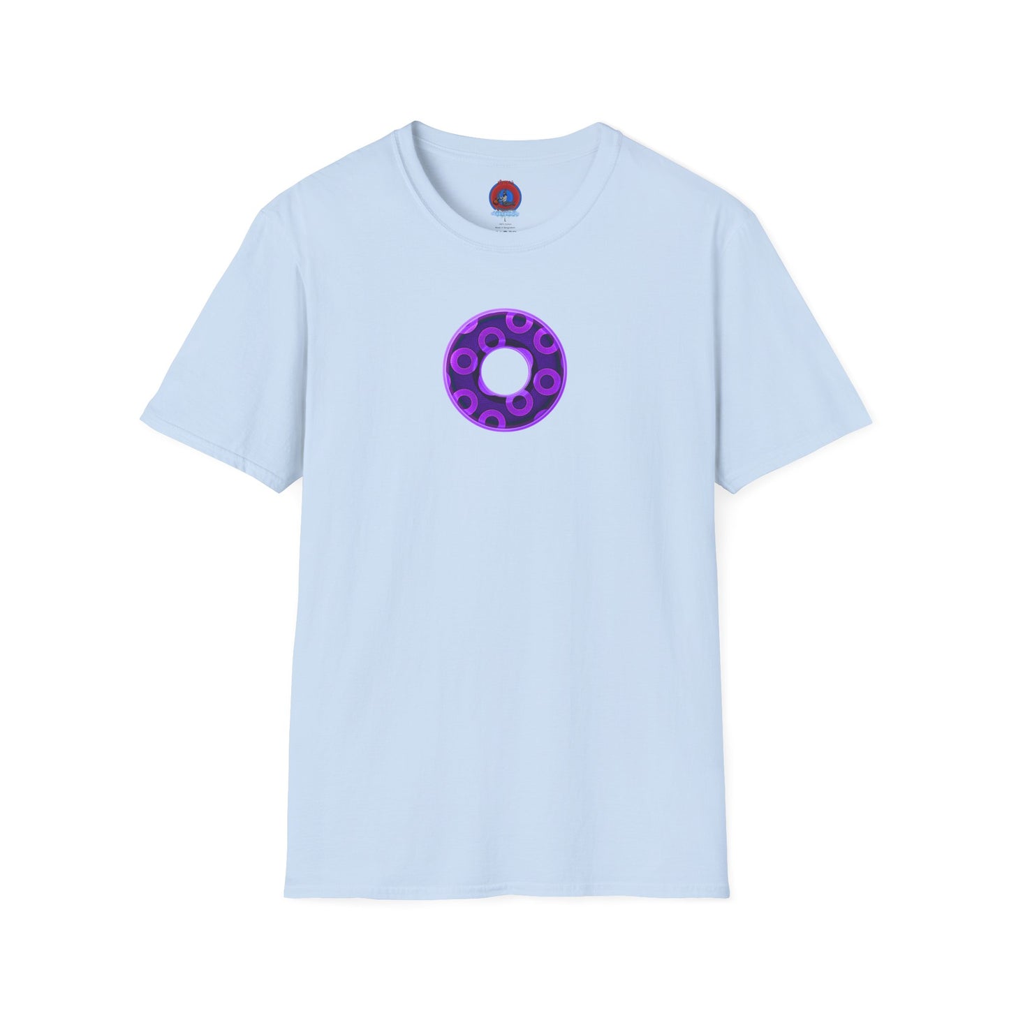 Plain Donuts/Unisex Soft-Style - "Plain Rustic Paradoxical Donuts" - light purple/dark purple donuts