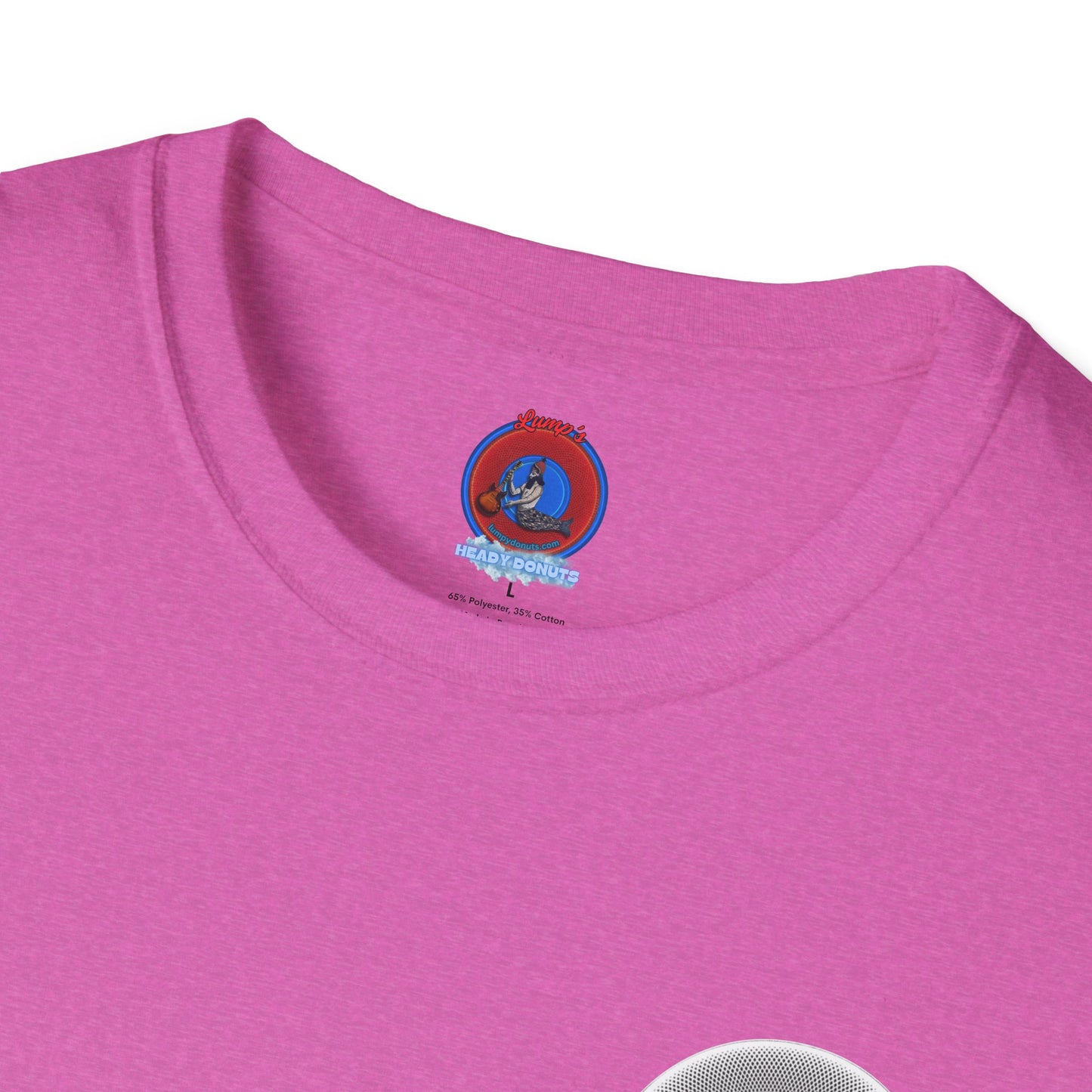 Classic Donut Tee - Unisex Soft-Style - "If I'm Swimming By" - variant 1 - white - textured donut