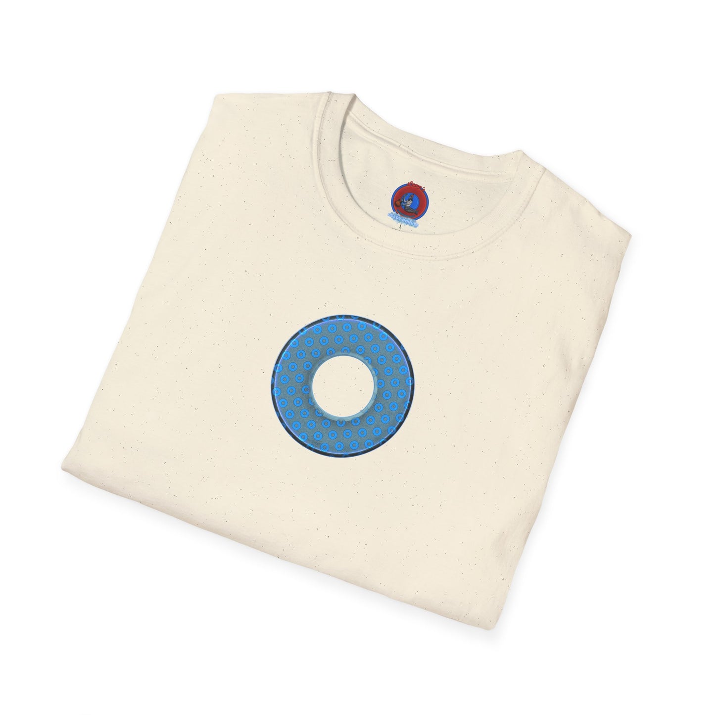 Plain Donuts/Unisex Soft-Style - "Plain Electric Paradoxical Donuts" - light blue/light teal donuts
