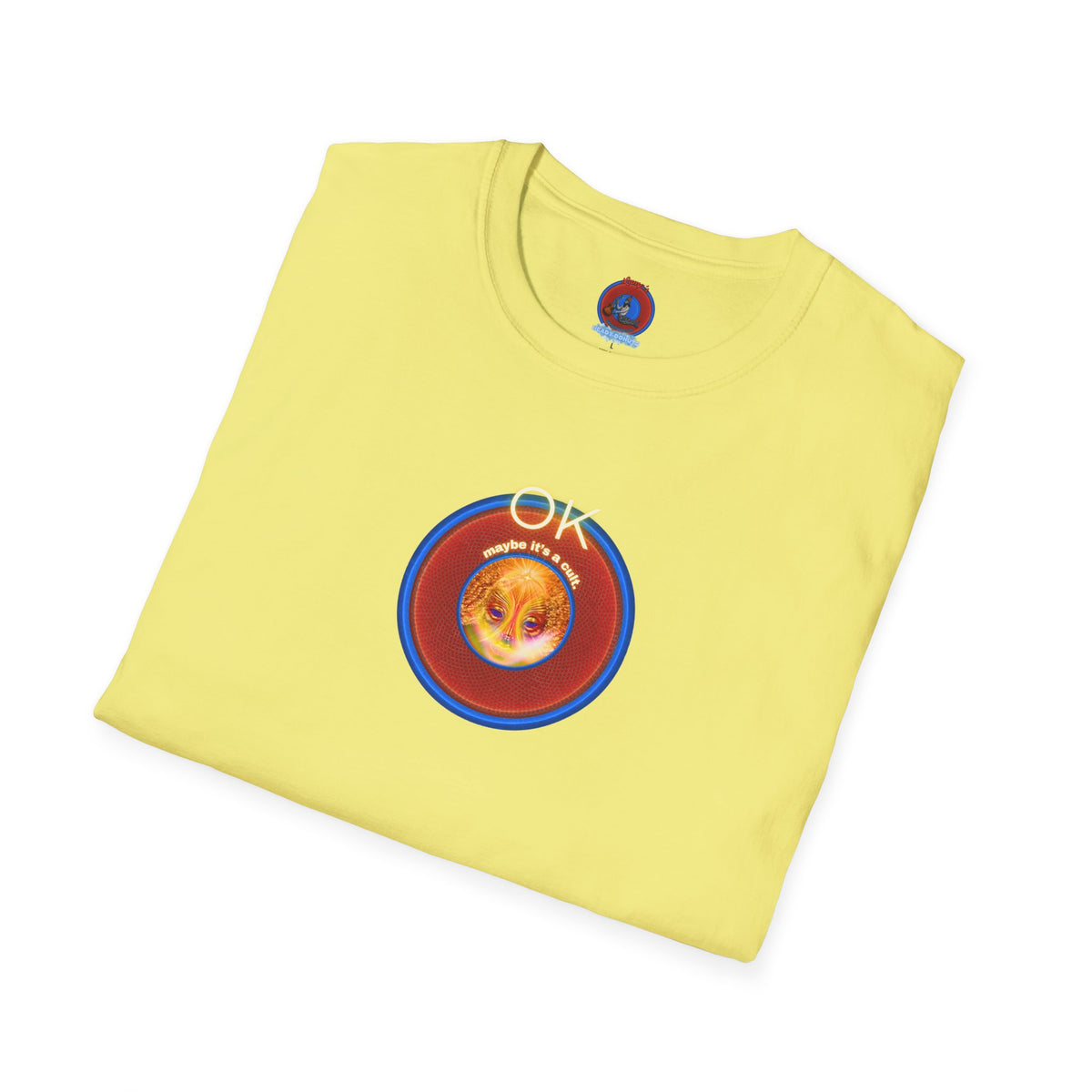 Classic Donut Tee - Unisex Soft-Style - "Donuts: Conjurers of Awesome" - series 1.0  - variant 3 - w/"okay" - red donut