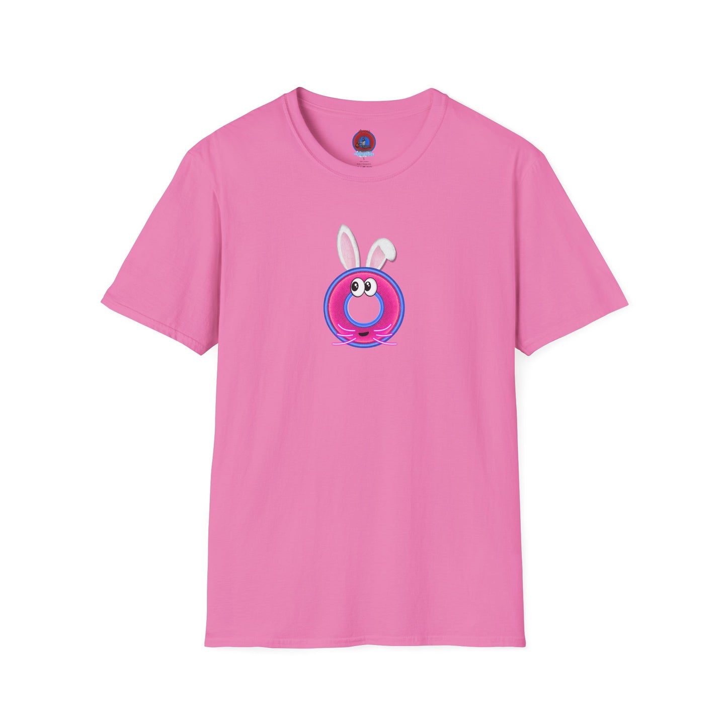 Classic Donut Tee - Unisex Soft-Style - "Easter Donuts" - magenta/pink rustic donut - holiday edition