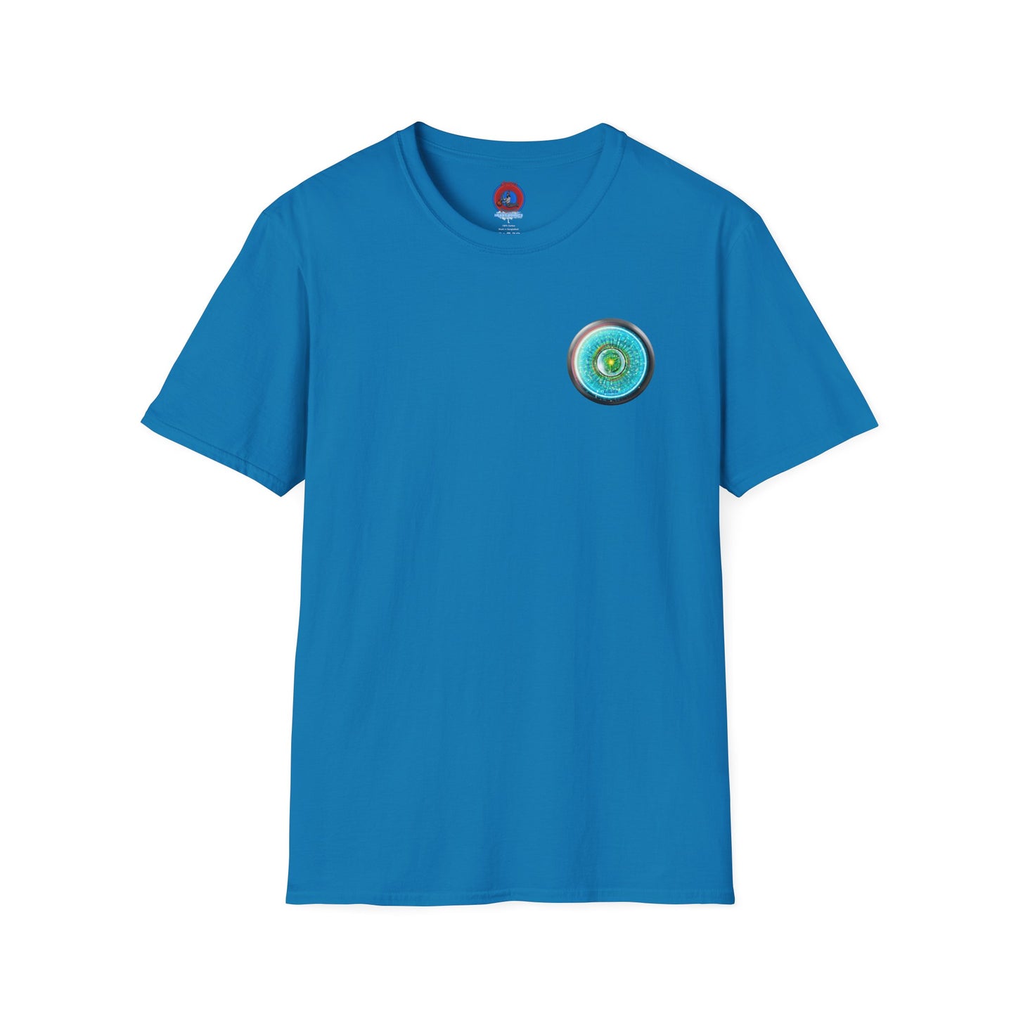 Classic Donut Tee - Unisex Soft-Style - "Donut of Life Tee" - vivid turquoise tube donut - variant 3