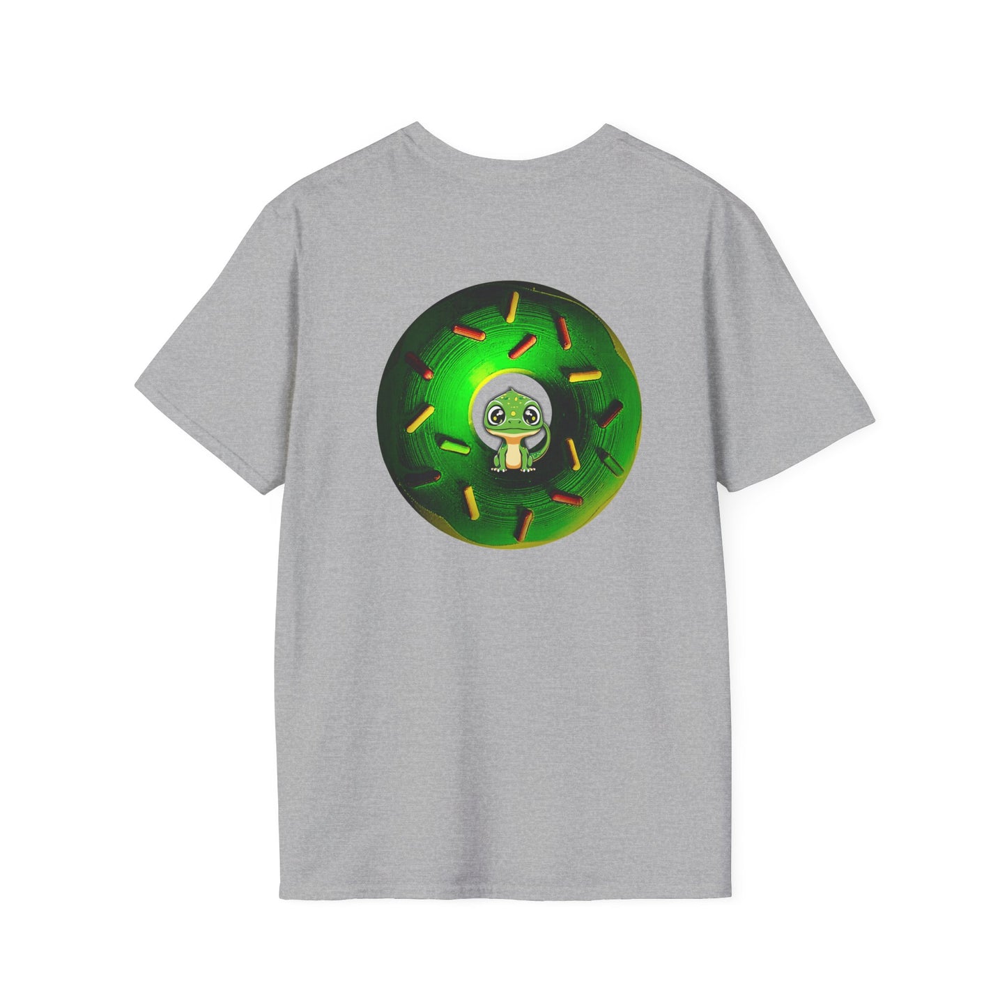 Classic Donut Tee - Unisex Soft-Style - "Baby Rutherford" - green donut - series 1.0