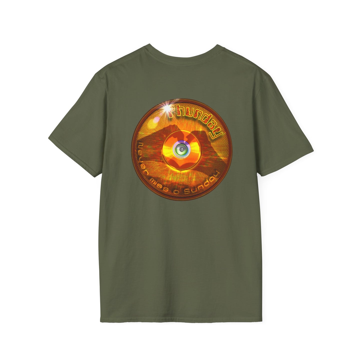 Classic Donut Tee - Unisex Soft-Style - "Sunday Phunday" - series 1.0 - variant 2 - gold donut