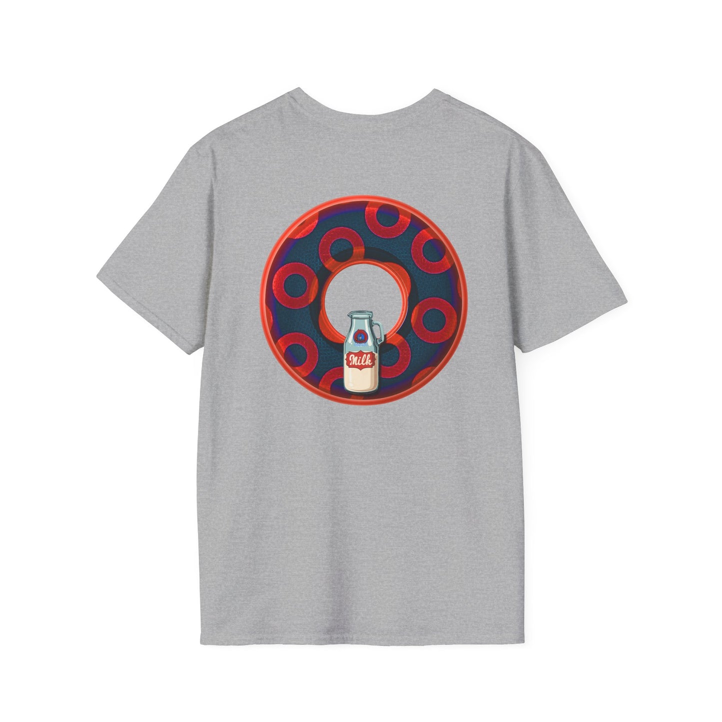 Classic Donut Tee - Unisex Soft-Style - "Wooked Cream - YEMSG Donut " -purple/red rustic paradox donut - variant 3