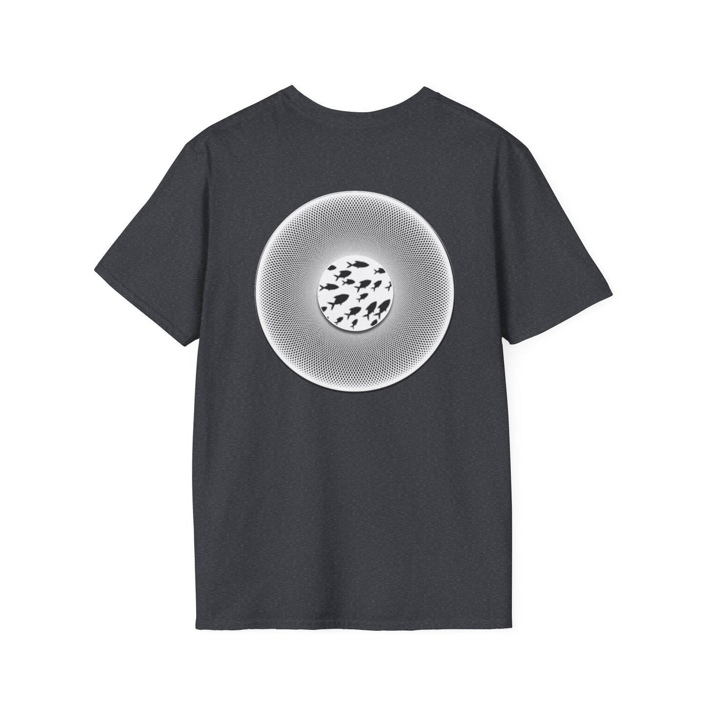 Classic Donut Tee - Unisex Soft-Style - "If I'm Swimming By" - variant 1 - white - textured donut