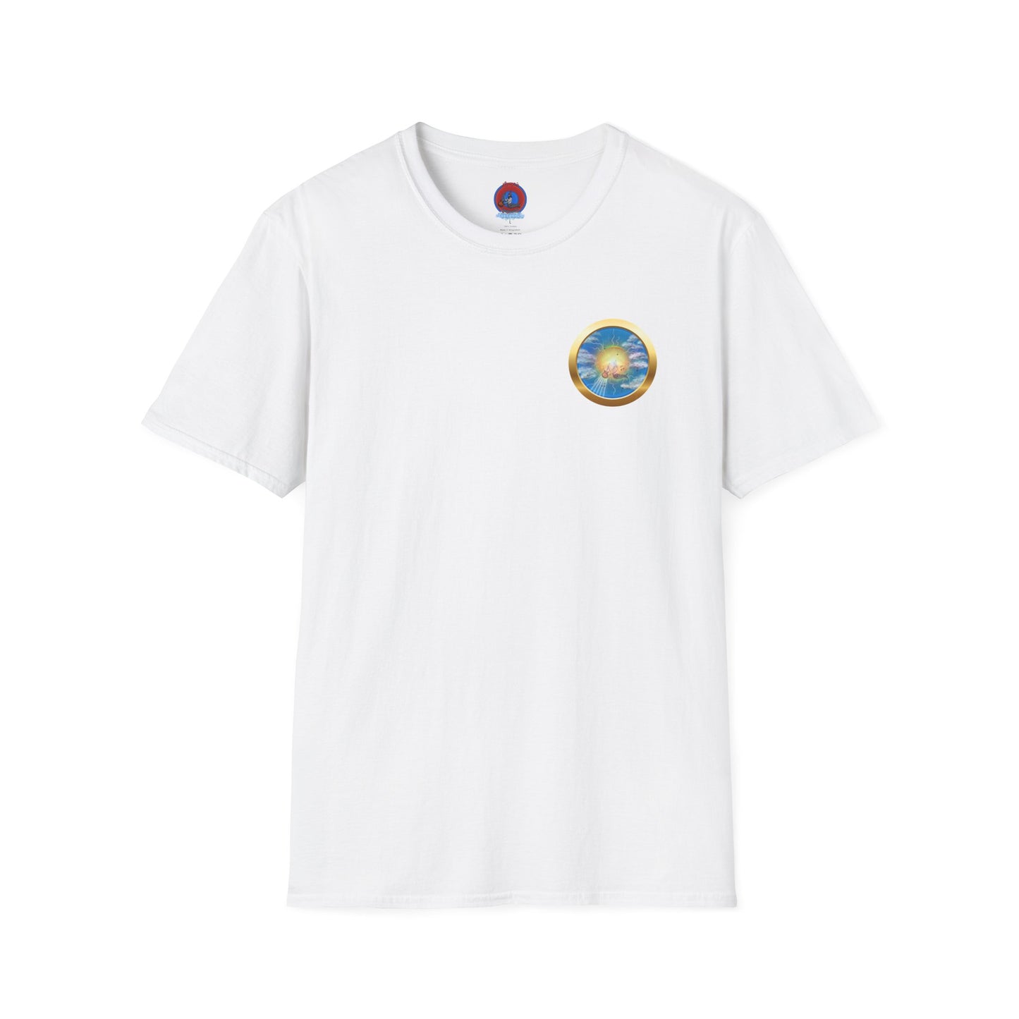 Classic Donut Tee - Unisex Soft-Style - "The Divided Donut" - variant 1 - blue/blue donut [*50% to The Divided Sky Foundation]