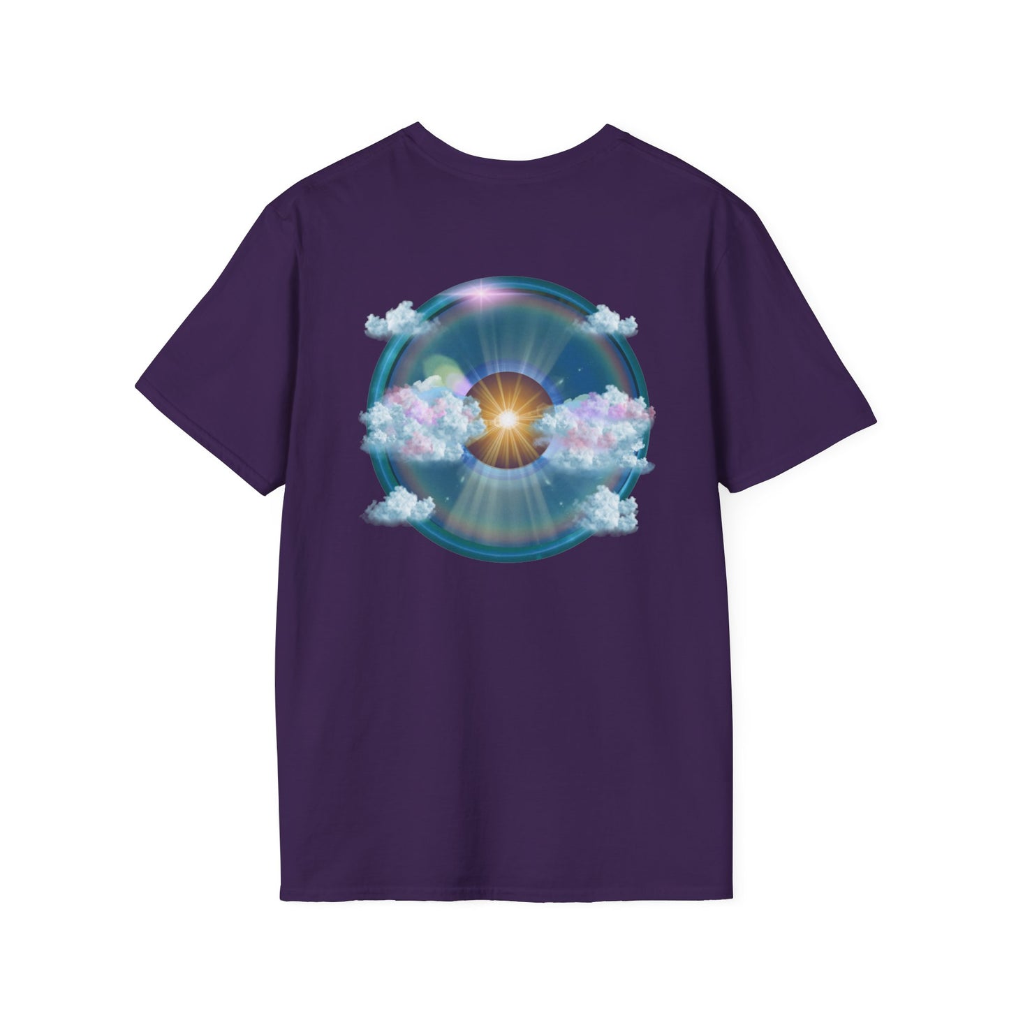 Classic Donut Tee - Unisex Soft-Style - "The Divided Donut" - vivid blue sky donut
