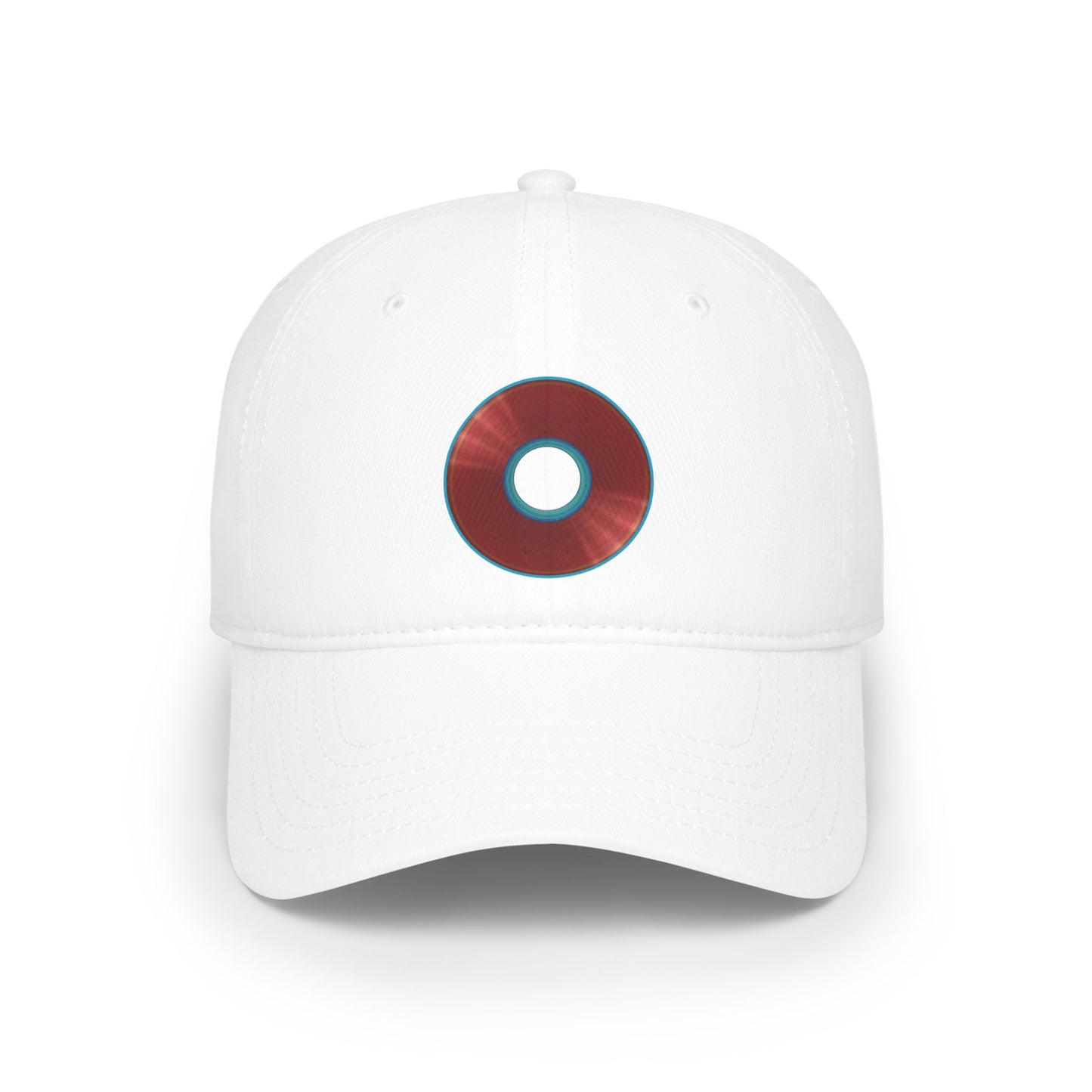 Lumpy Donut Baseball Cap - "Plain [Mary] Jane" - vivid dark record red donut w/