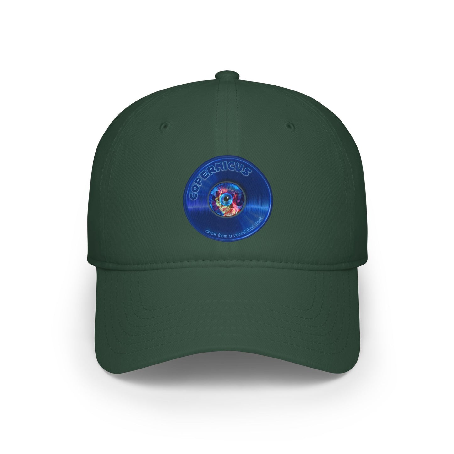 Lumpy Donut Baseball Cap - "Drunken Copernicus Cap" - variant 2 - vivid blue donut w/