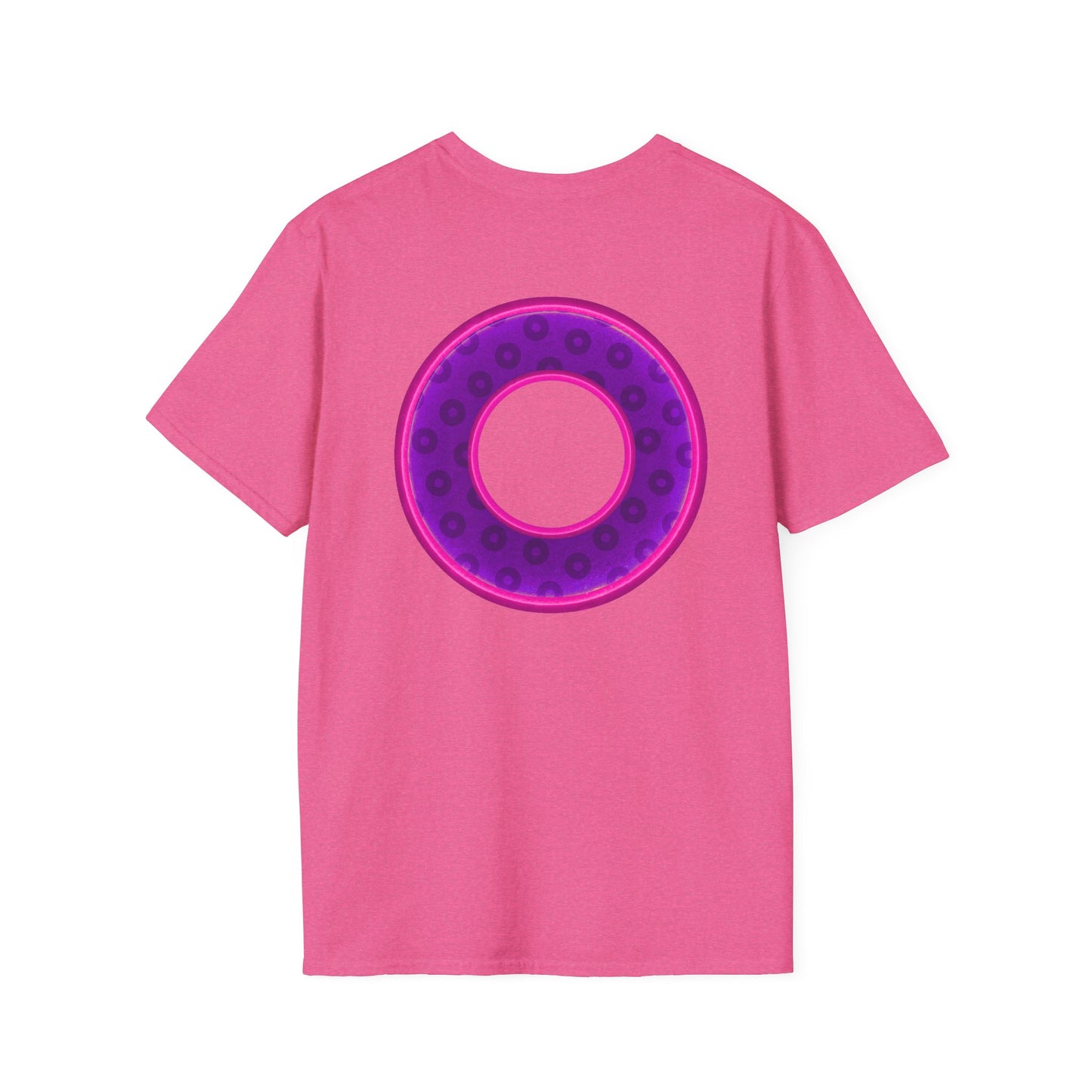Plain Donuts/Unisex Soft-Style - "Plain Wide Mouthed Paradoxical Donuts" - dark purple/bright magenta donuts