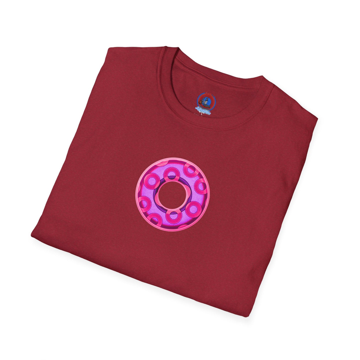 Plain Donuts/Unisex Soft-Style - "Plain Rustic Paradoxical Donuts" - light purple/magenta donuts