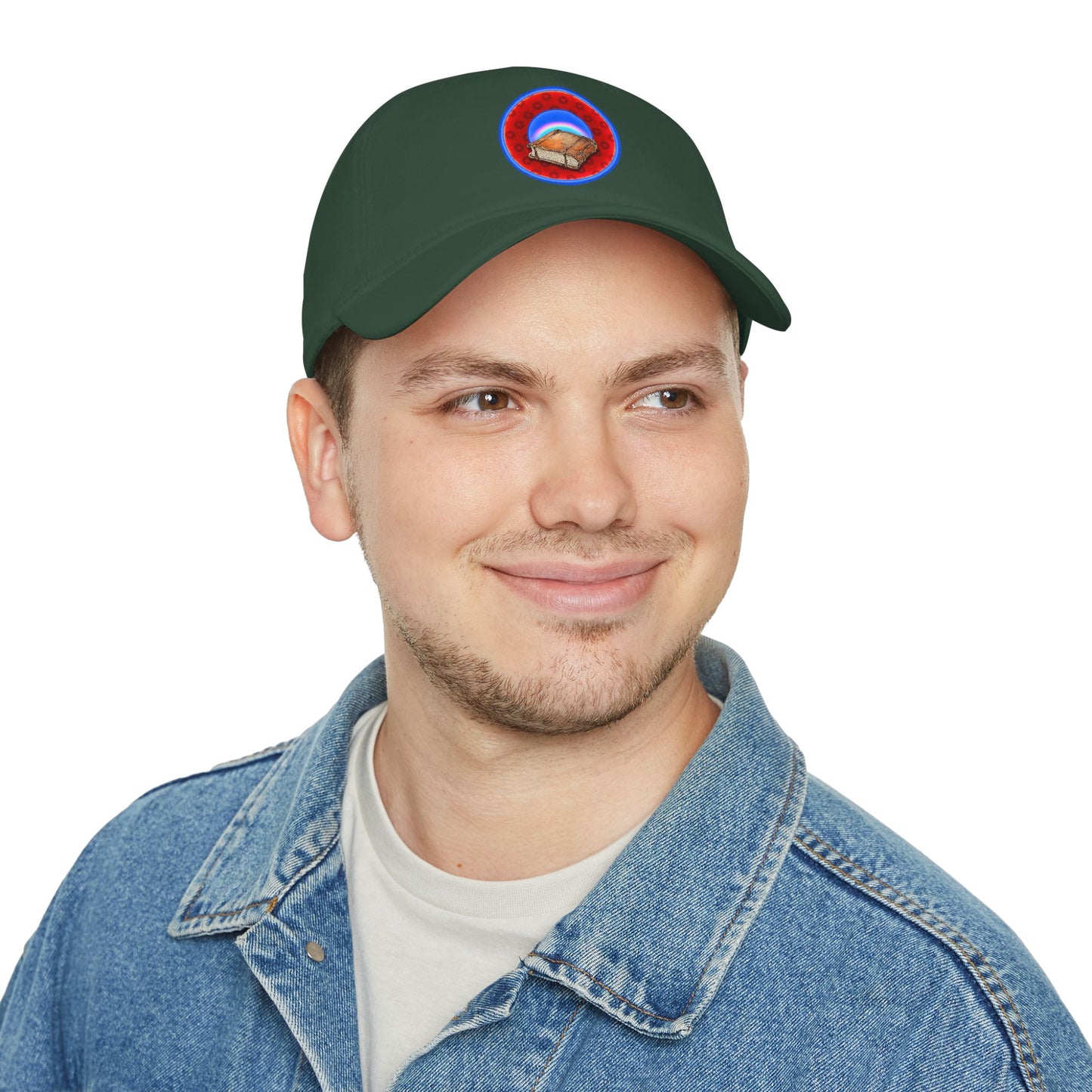 Lumpy Donut Baseball Cap - "Read the F'ing Donut Cap" - paradoxical red/blue wide mouth donut w/