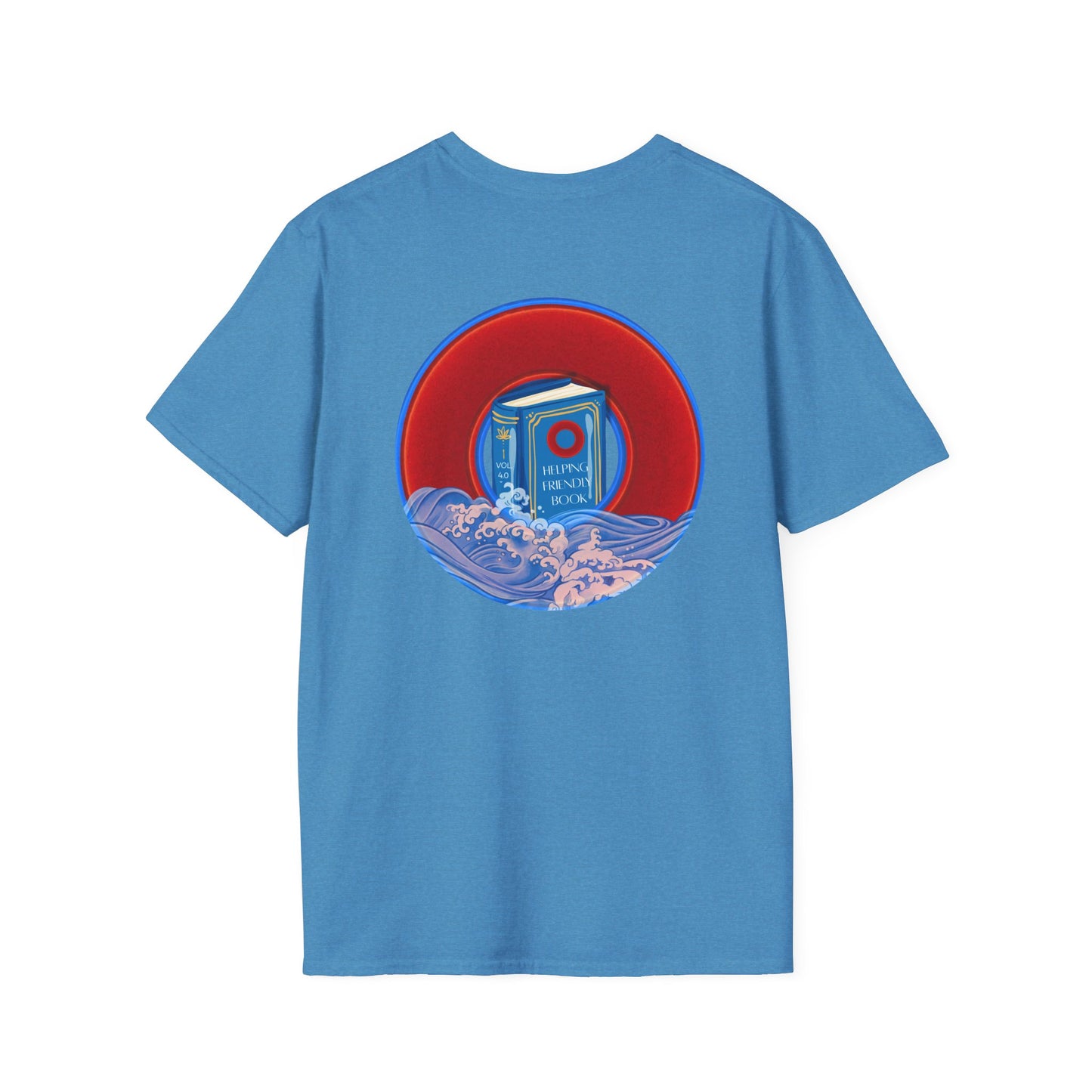 Classic Donut Tee - Unisex Soft-Style - "Helping Phriendly Donut Tee" - vivid red donut - w/flow - variant 3
