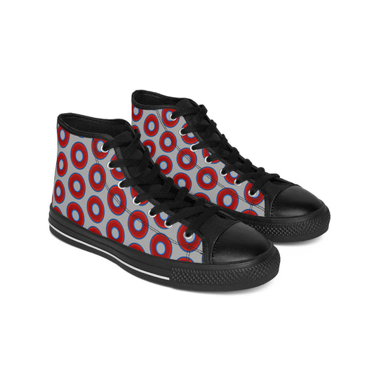 Cushiony Convectors - High Tops - red vivid donuts w/light gray background