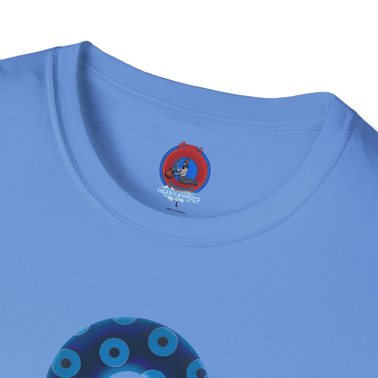 Plain Donuts/Unisex Soft-Style - "Plain Blimpy Paradoxical Donuts" - dark blue/sky blue donuts