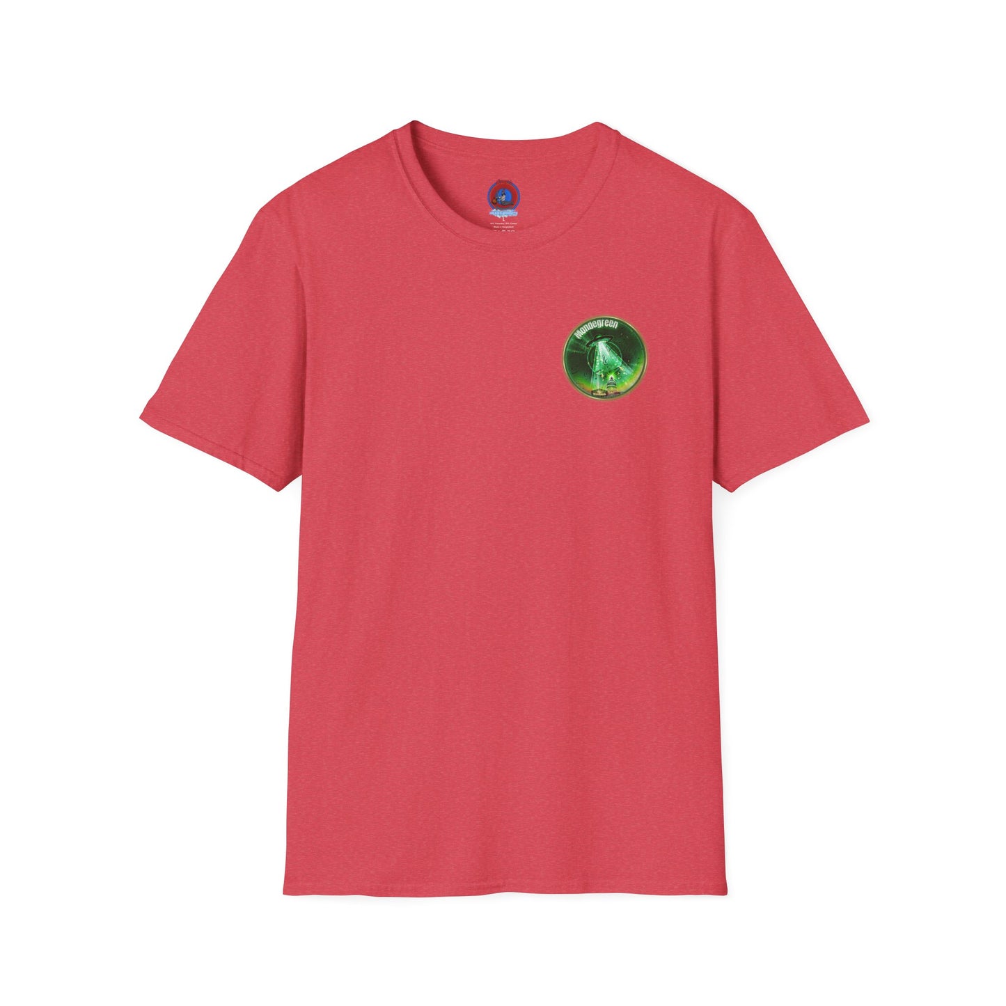Classic Donut Tee - Unisex Soft-Style - "Close Encounters of the Delaware kind - Mondegreen Donut"  " variant 2 - green donut