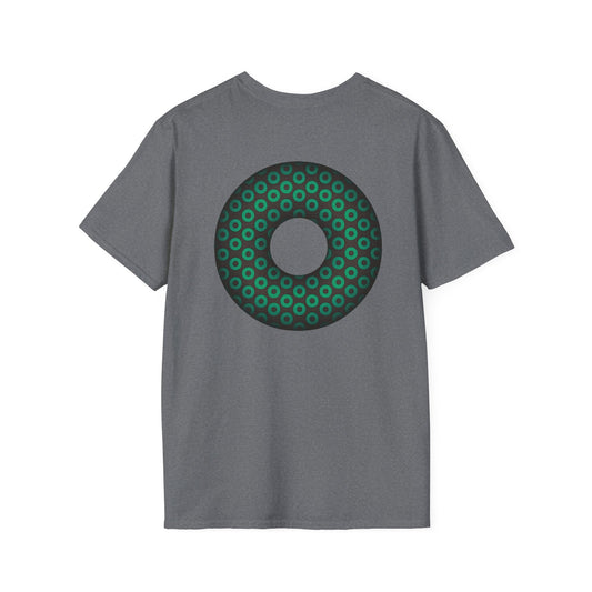 Plain Donuts/Unisex Soft-Style - "Plain Paradoxical Grided Donuts" - green/dark gray donuts