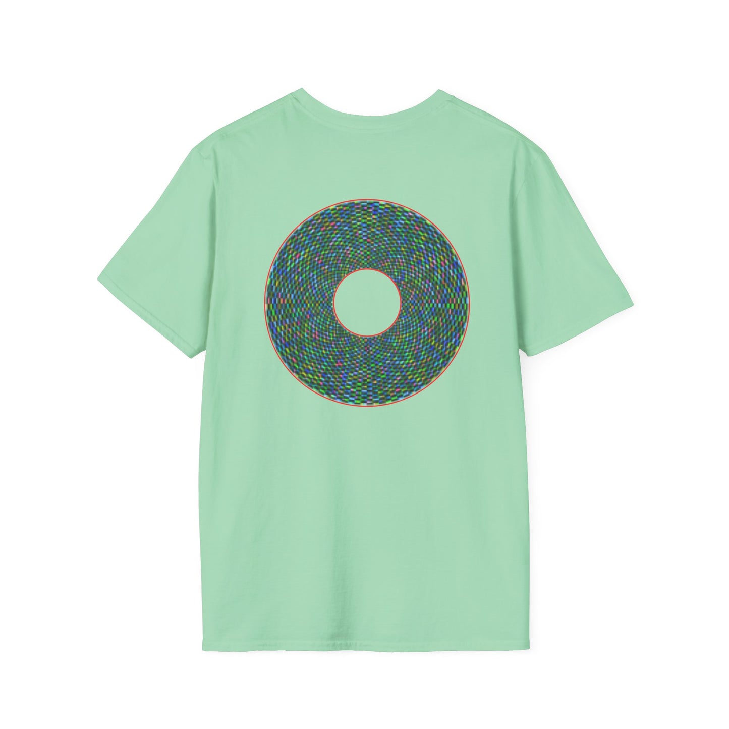 Donut Classic Donut Tee - Unisex Soft-Style - "The Pixilated Donut" - series 1.0 - multi-color donut