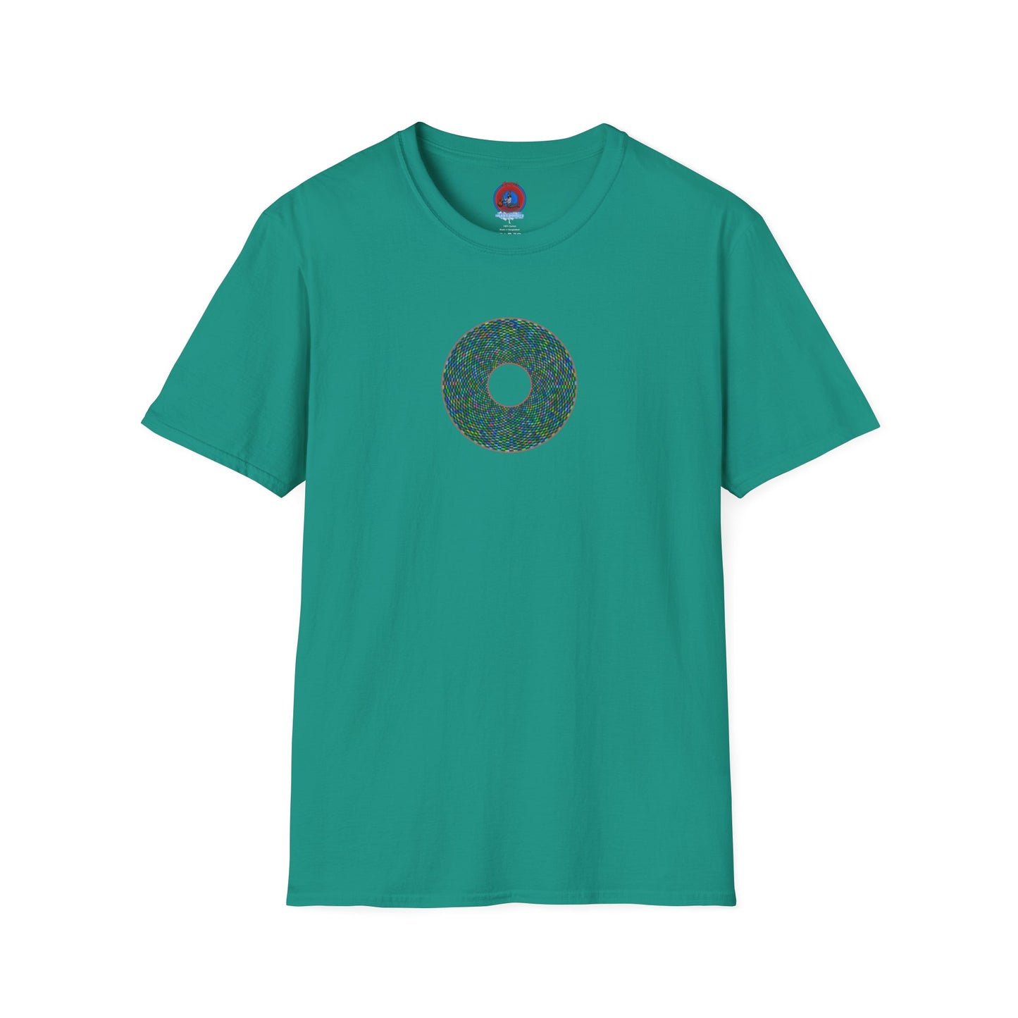 Donut Classic Donut Tee - Unisex Soft-Style - "The Pixilated Donut" - series 1.0 - multi-color donut