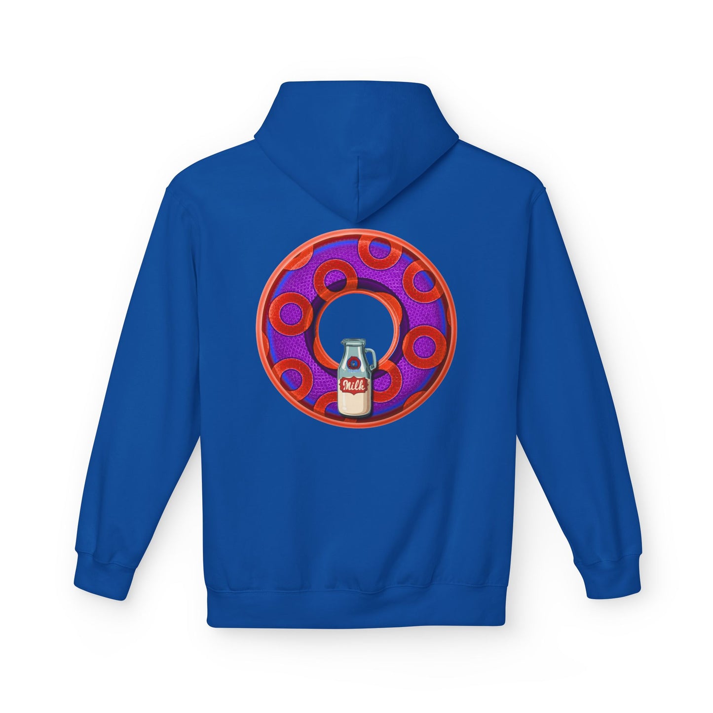Fleece Harry Hoodies [Midweight Soft-style] - "Wooked Cream Dairy - YEMSG Donut" - blue/blue rustic paradox donut - variant 6