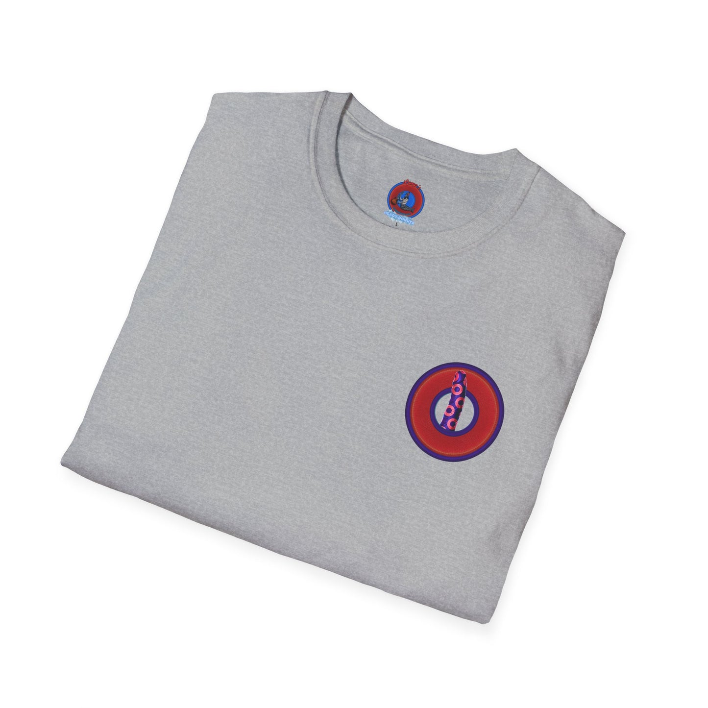 Classic Donut Tee - Unisex Soft-Style - "Sir Richard's Phamous Donut" - series 1.0  - variant 2 - red/blue paradox donut
