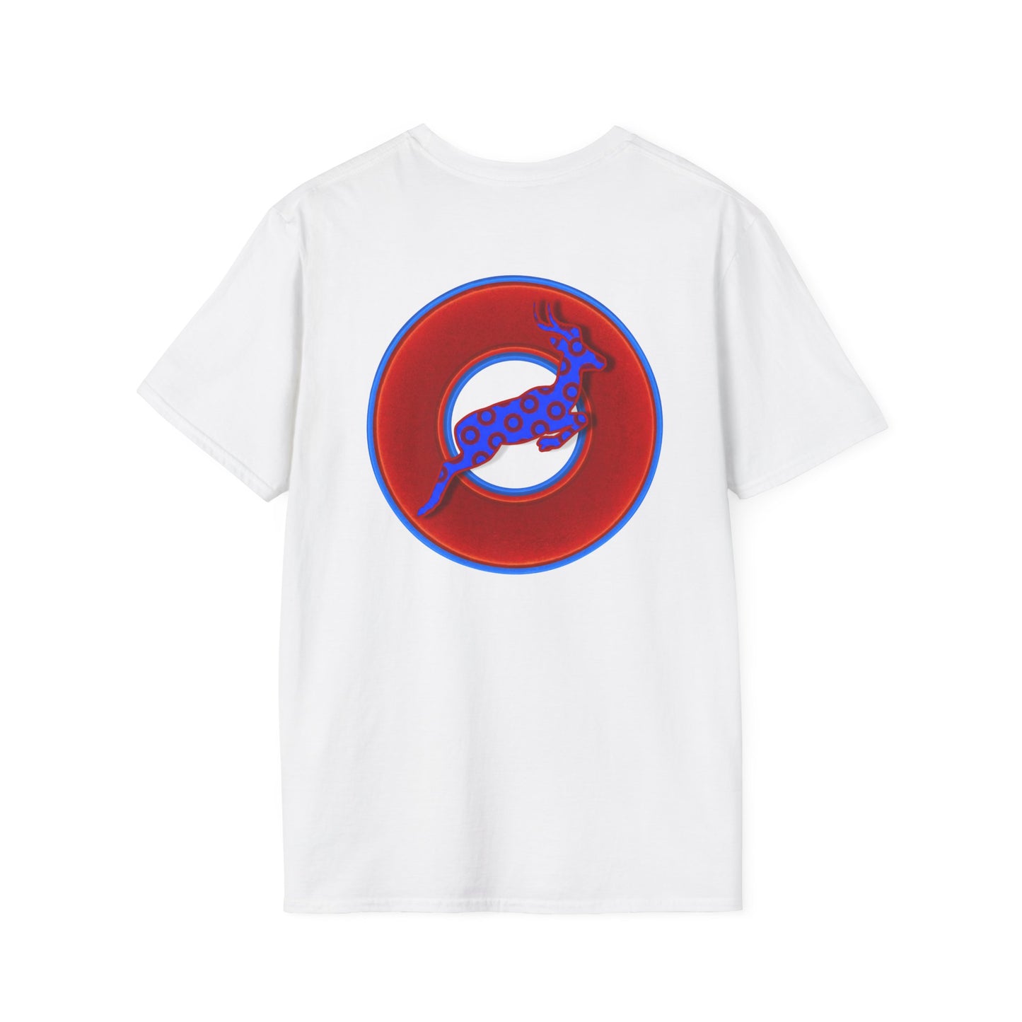 Classic Donut Tee - Unisex Soft-Style - "Out of Control Donut" - vivid red donut - variant 1