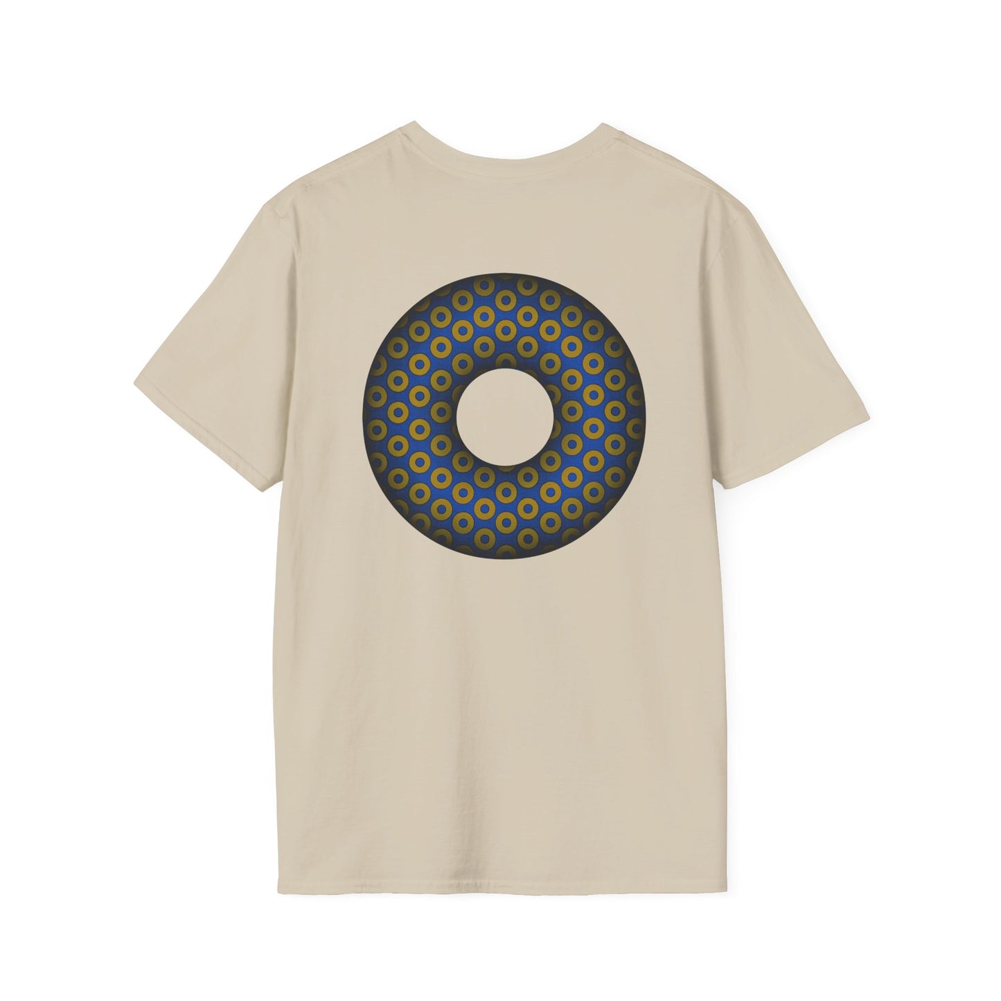 Plain Donuts/Unisex Soft-Style - "Plain Paradoxical Grided Donuts" - bronze/dark blue donuts