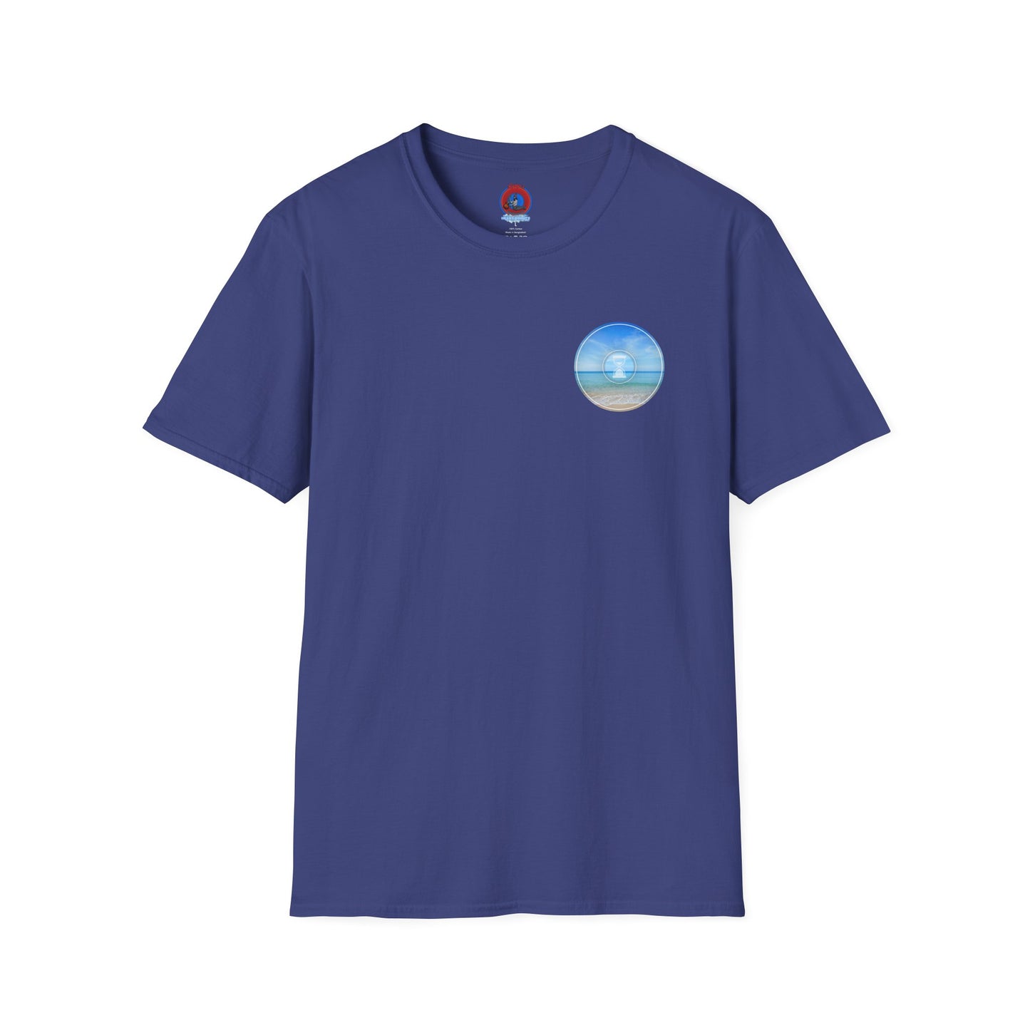 Classic Donut Tee - Unisex Soft-Style - "Still Loading Sand" - vivid blue  pic donut - variant 1