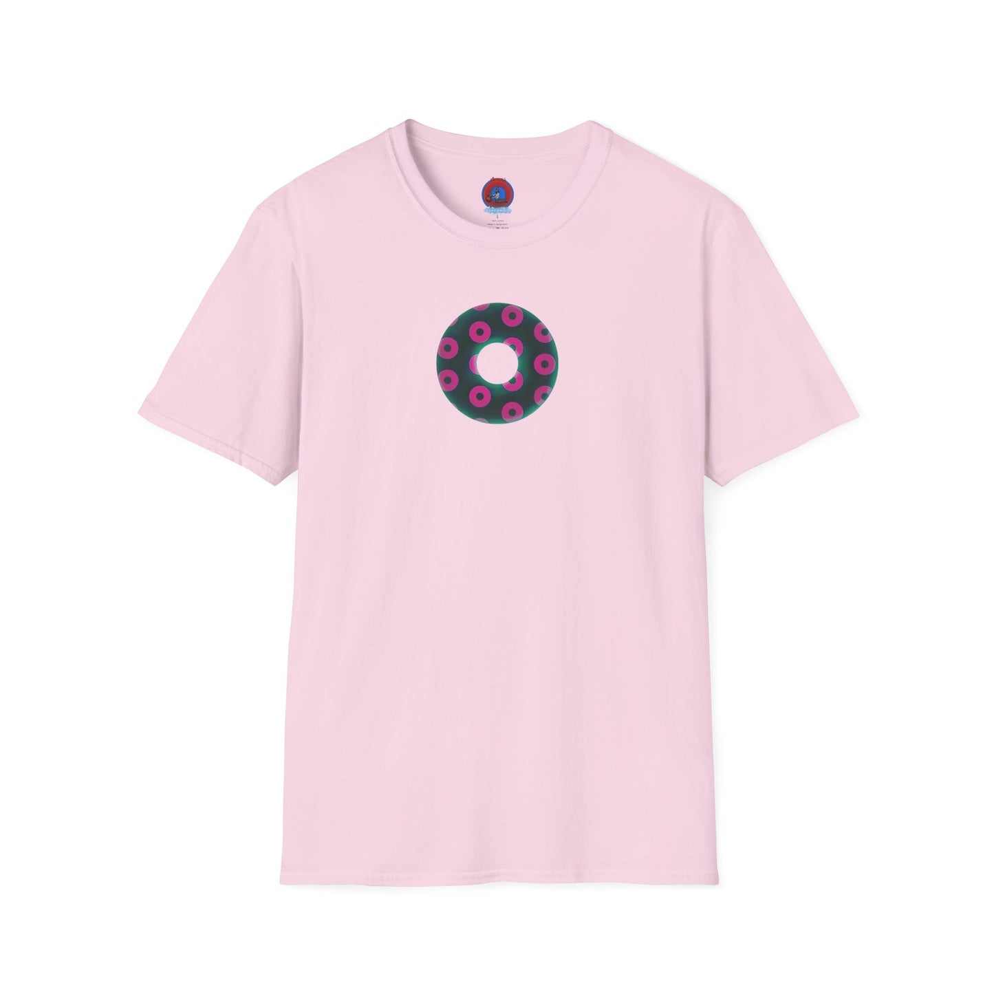 Plain Donuts/Unisex Soft-Style - "Plain Blimpy Paradoxical Donuts" - dark green/magenta donuts