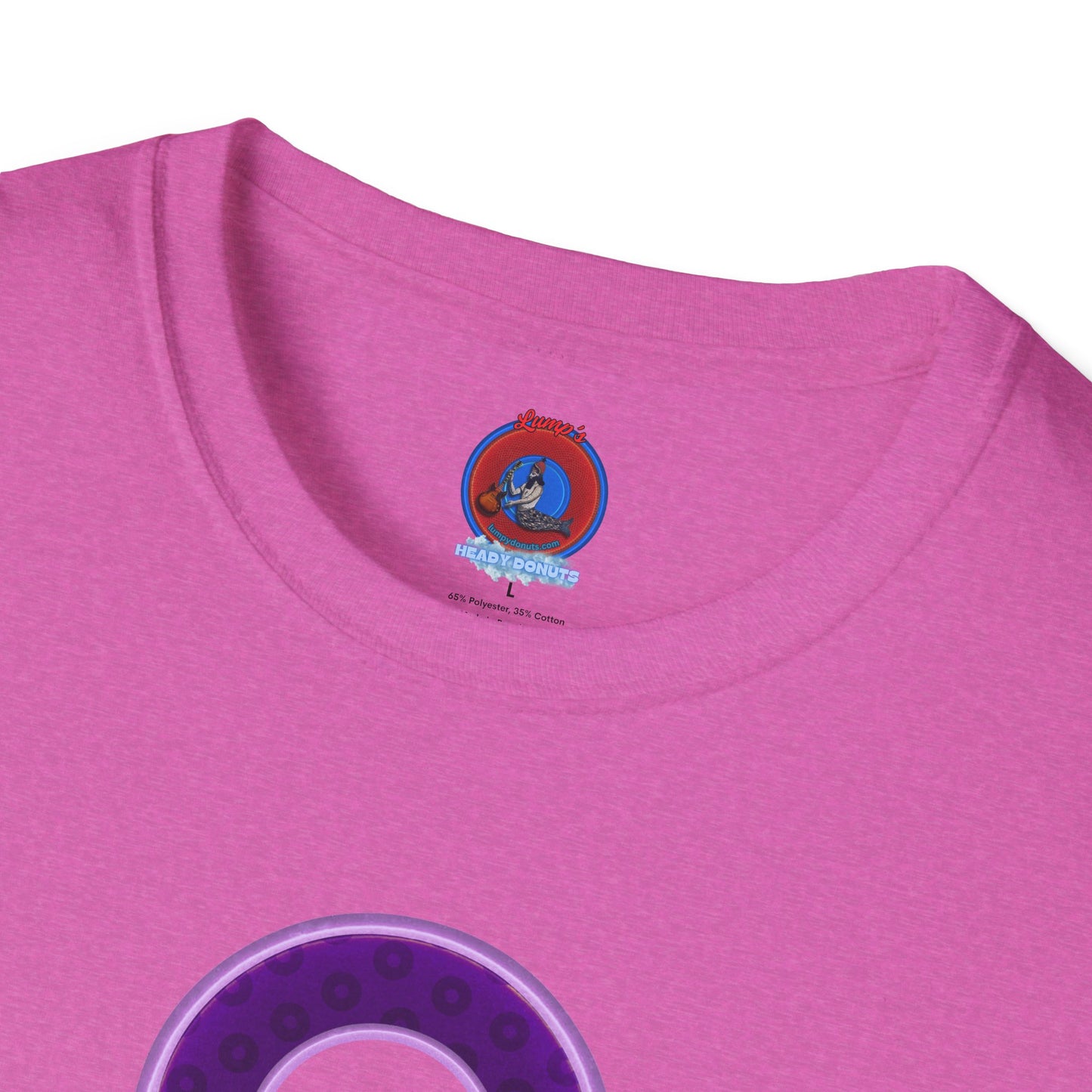Plain Donuts/Unisex Soft-Style - "Plain Wide Mouthed Paradoxical Donuts" - dark purple/light purple donuts