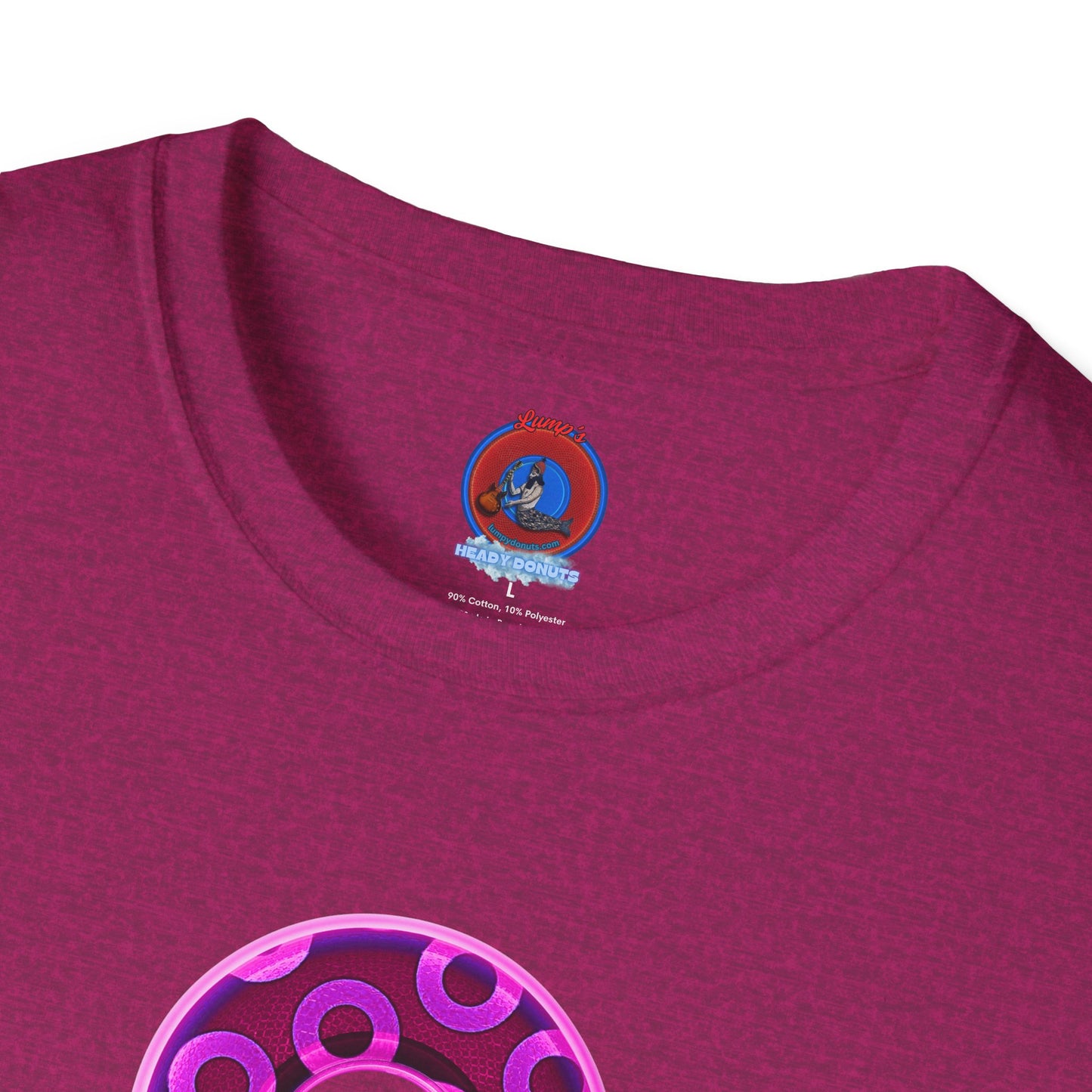 Plain Donuts/Unisex Soft-Style - "Plain Rustic Paradoxical Donuts" - magenta/burgundy donuts