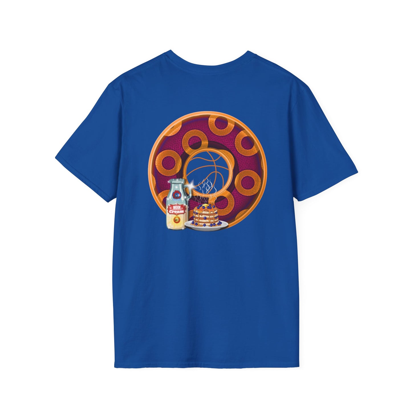 Classic Donut Tee - Unisex Soft-Style - "Princely Wooked Cream - YEMSG Donut " - burgundy/orange rustic paradox donut - variant 2