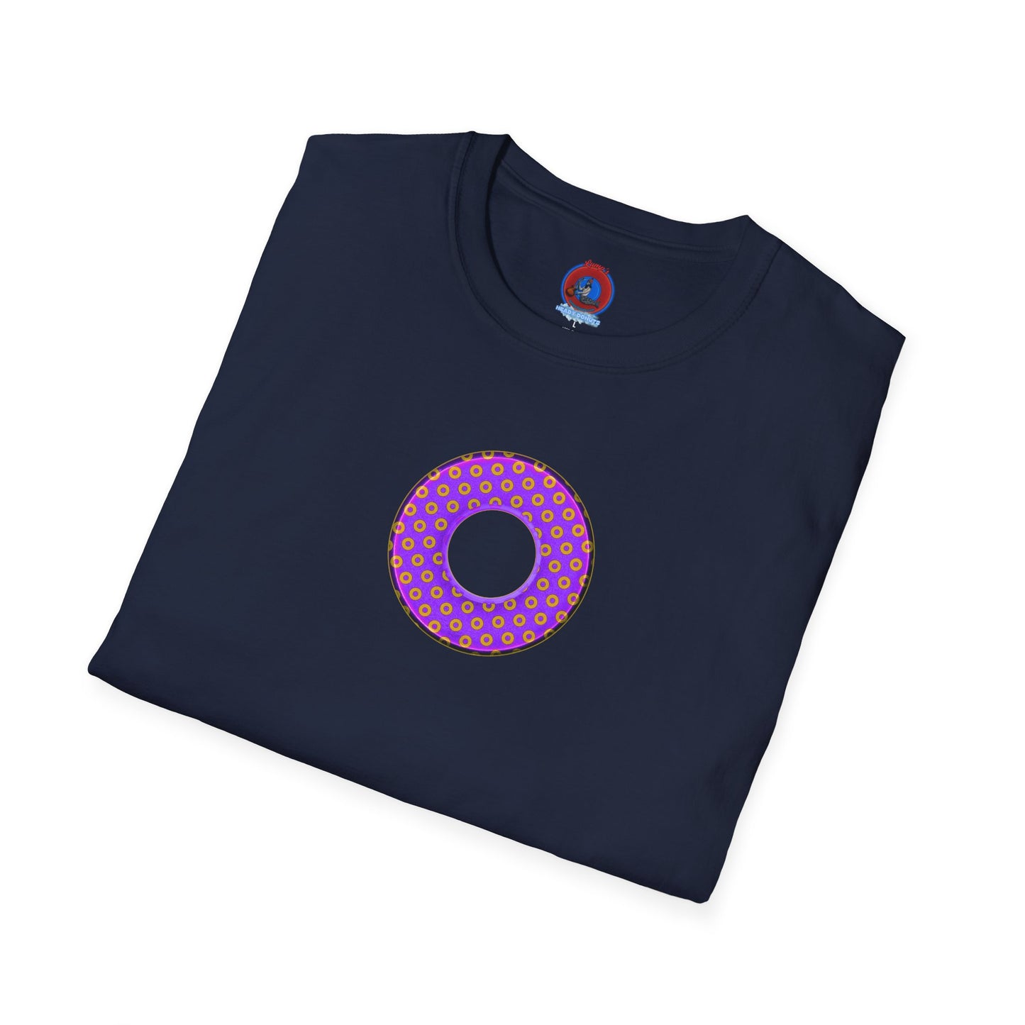Plain Donuts/Unisex Soft-Style - "Plain Electric Paradoxical Donuts" - bright purple/magenta donuts