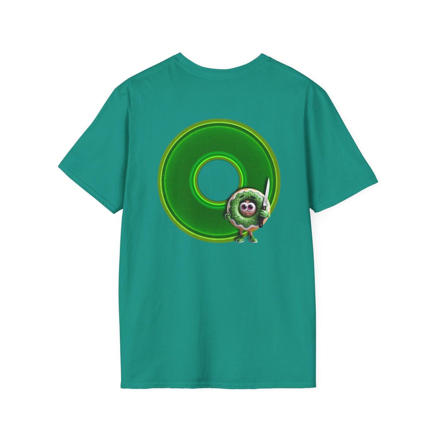 Classic Donut Tee - Unisex Soft-Style - "My Friend the Donut " - series 1.0  - variant 4 - green donut