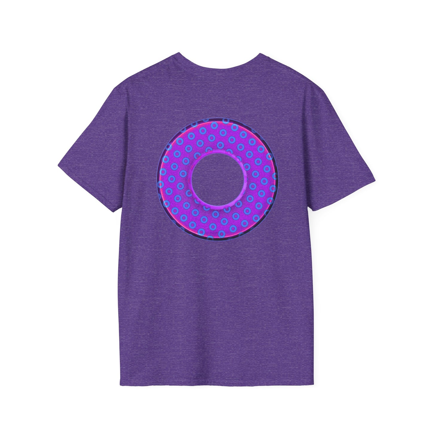 Plain Donuts/Unisex Soft-Style - "Plain Electric Paradoxical Donuts" - bright purple/blue donuts
