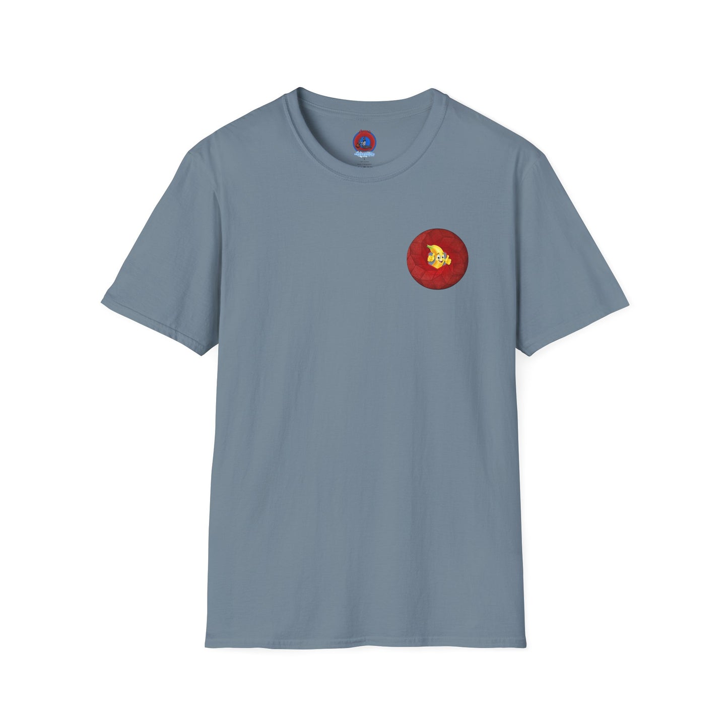 Classic Donut Tee - Unisex Soft-Style - "Dis sheet, it's bananas!" - series 1.0 - variant 1 - cubed red donut