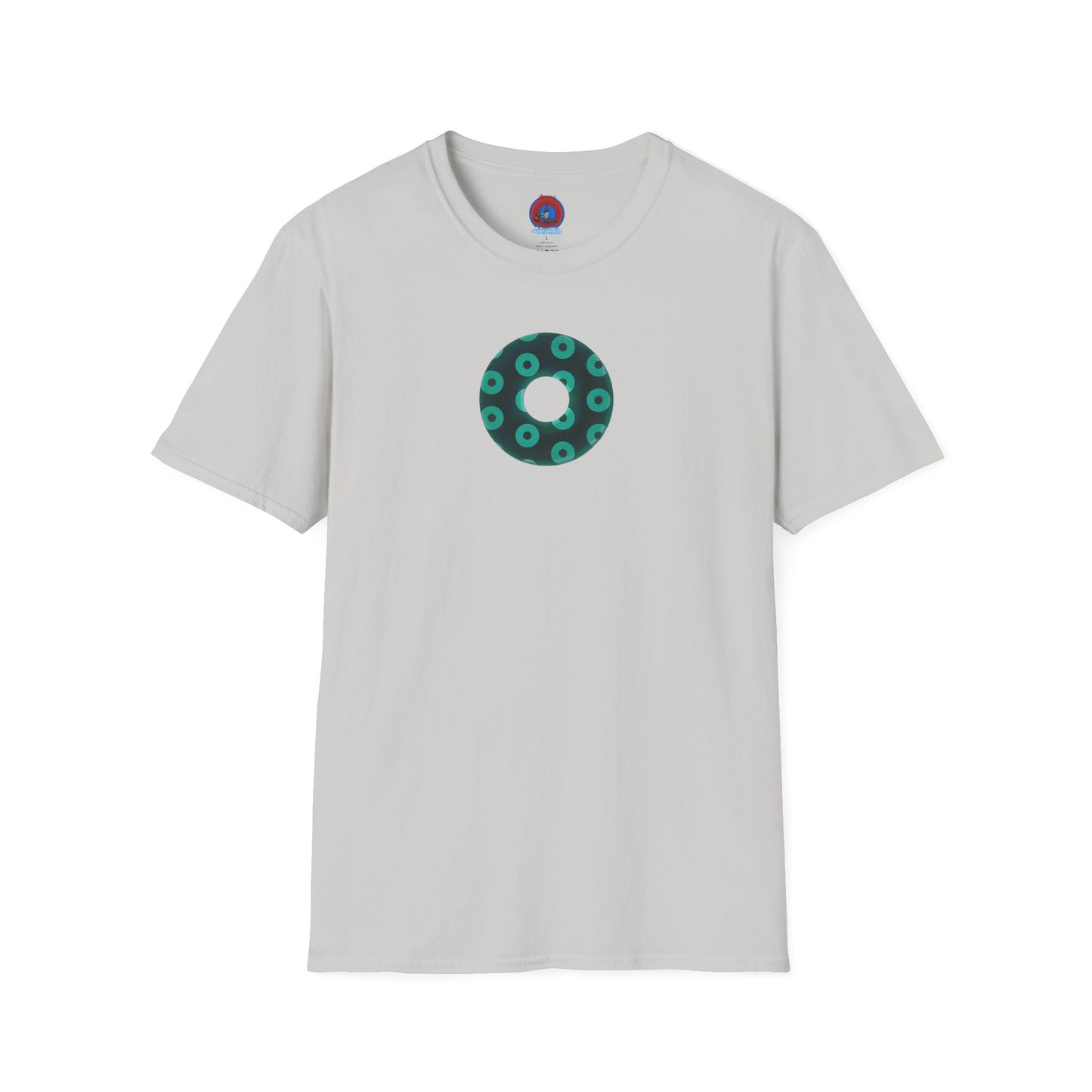 Plain Donuts/Unisex Soft-Style - "Plain Blimpy Paradoxical Donuts" - dark green/seafoam green donuts