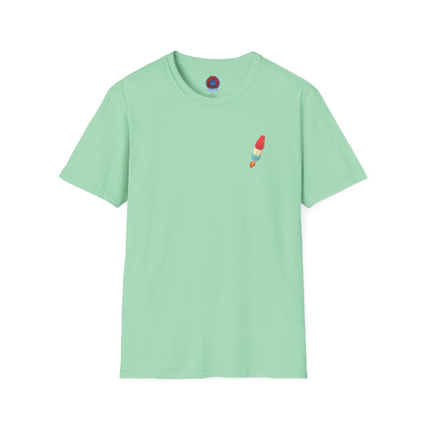 Classic Donut Tee - Unisex Soft-Style - "Blow this Popsicle Stand" - red/blue/cream - bomb pop