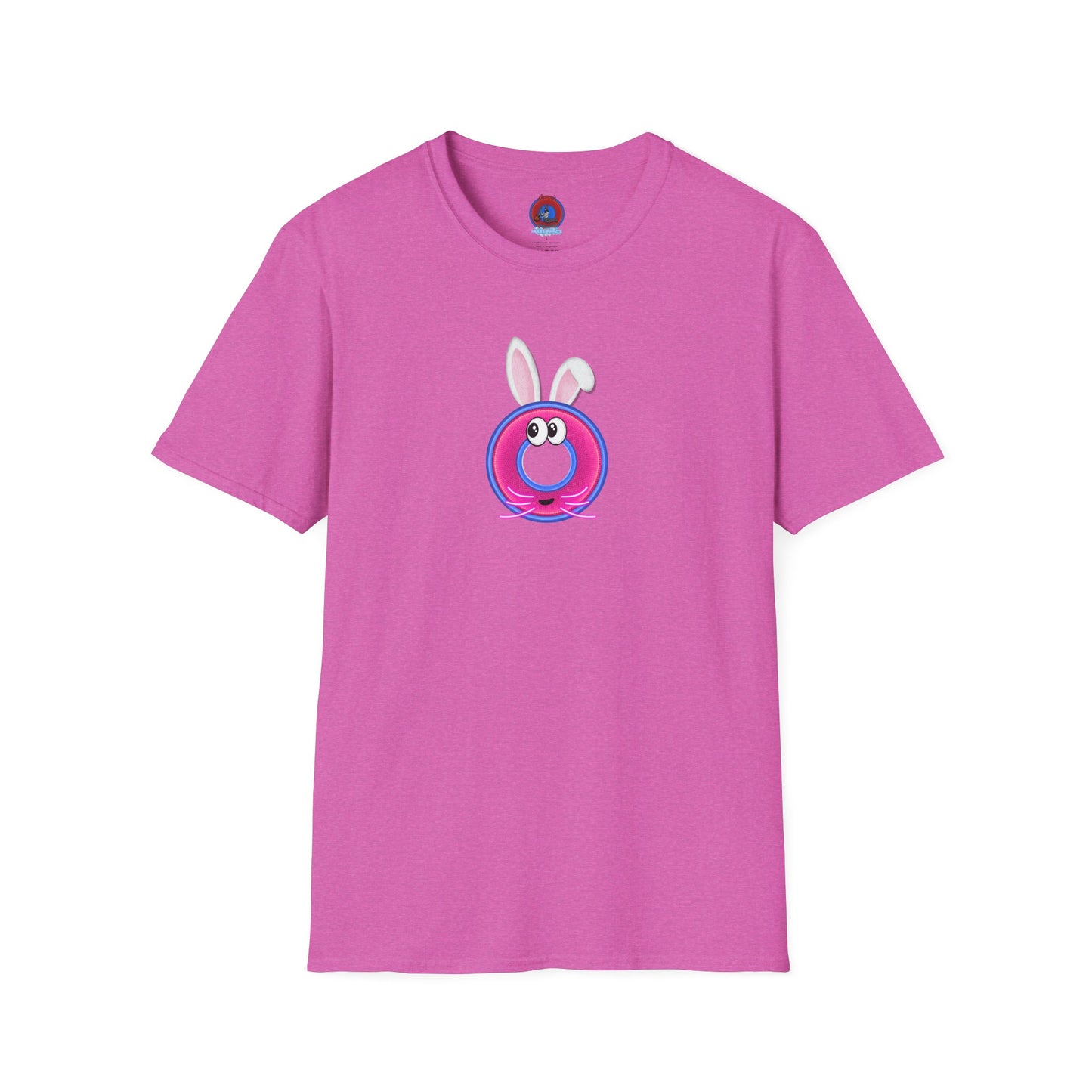 Classic Donut Tee - Unisex Soft-Style - "Easter Donuts" - magenta/pink rustic donut - holiday edition