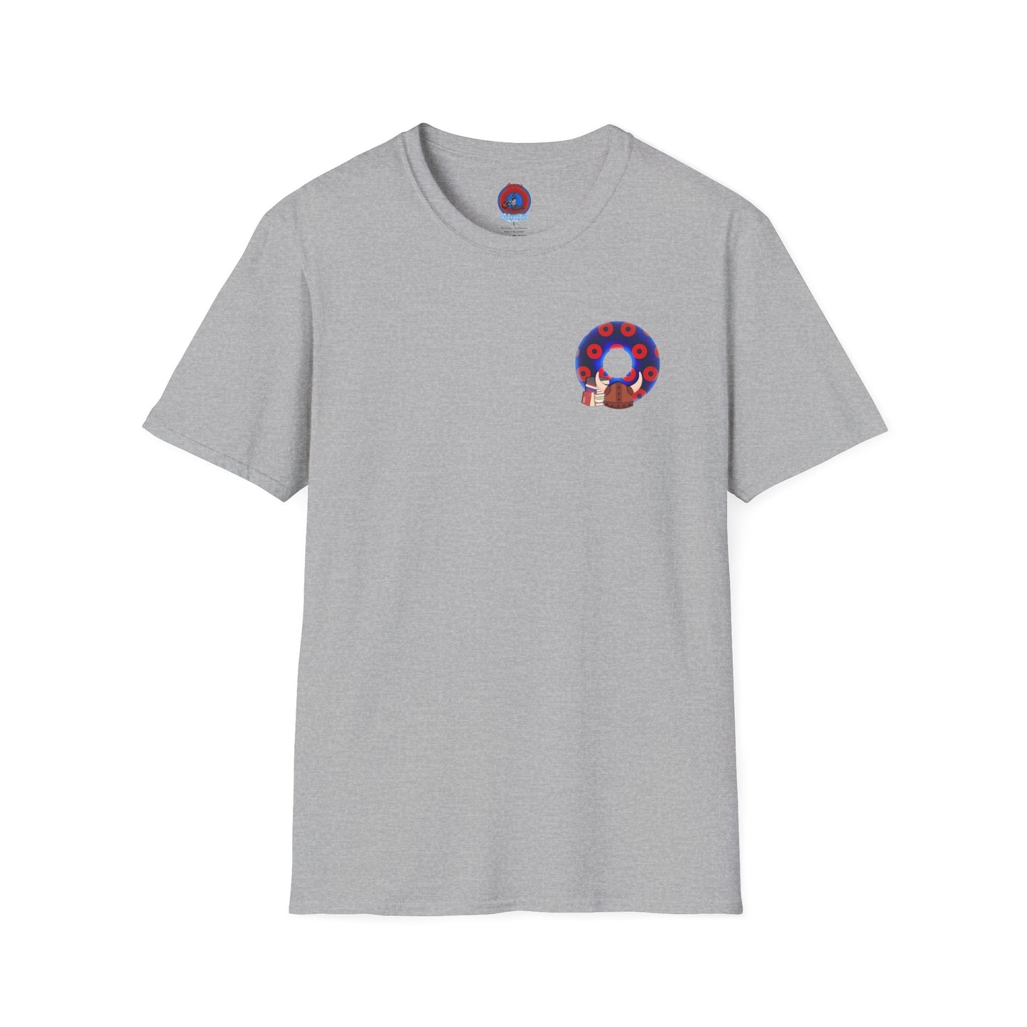 Classic Donut Tee - Unisex Soft-Style - "El Fuego Donut" - paradoxical blue/red donut